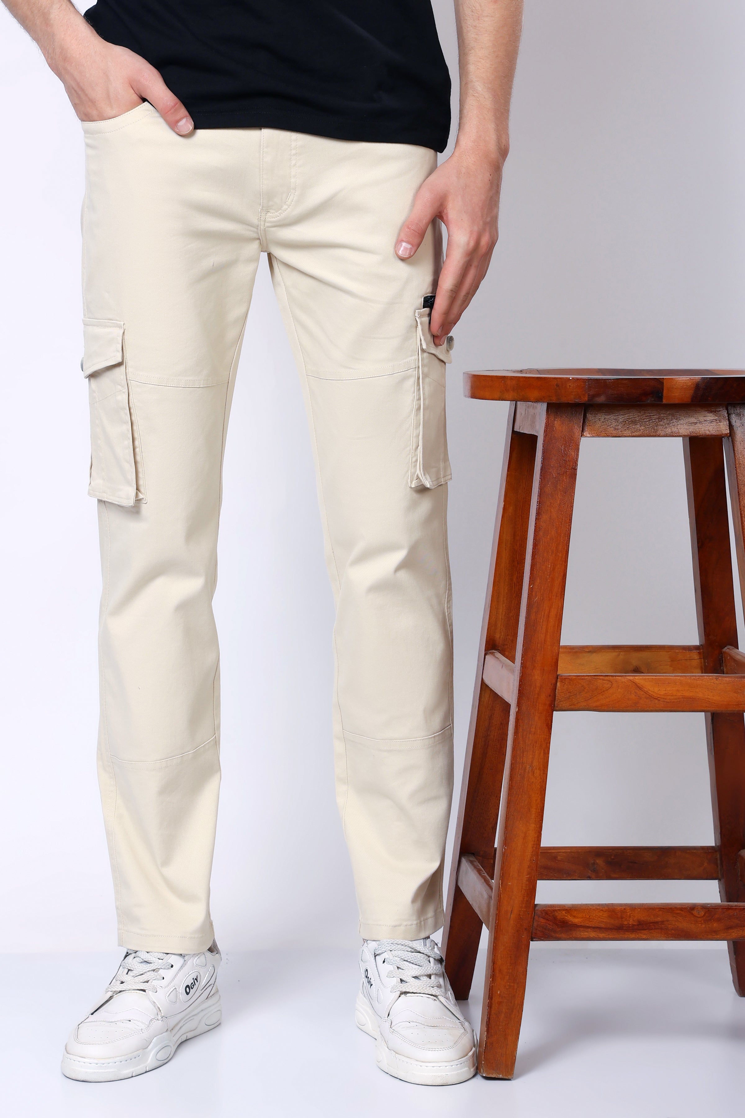 Stylox Men’s Regular Fit Utility Cargo Pants with Multi Pockets - Stylox