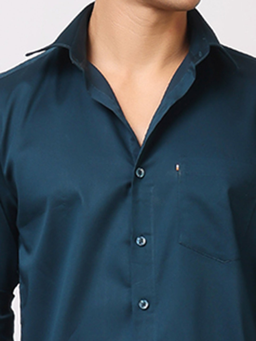 Stylox Men's Full Sleeve Solid Partywear Casual Shirt – Premium Shine Finish Cotton Blend Regular Fit Shirt for Stylish Evening & Occasion Wear - Stylox