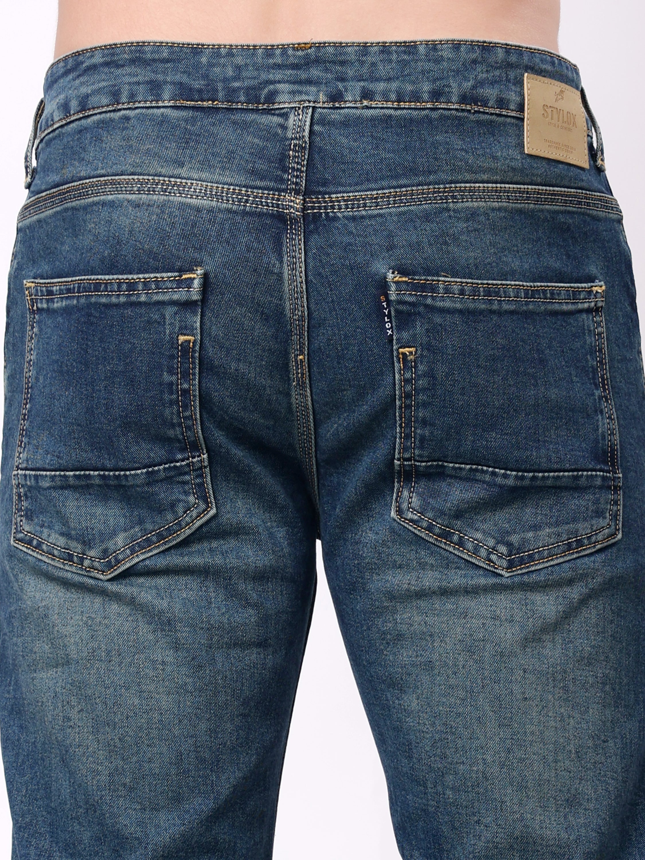 Stylox Men’s Stretchable Comfort Fit Denim Jeans - Stylox