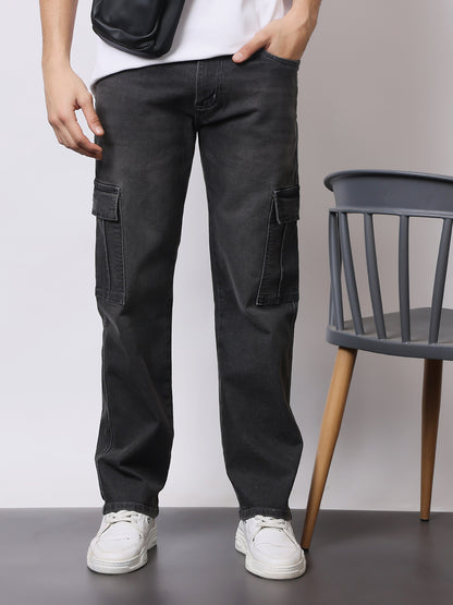 Stylox Men’s Regular Fit Cargo Jeans | Multi-Pocket Denim Cargo Pants for Casual &amp; Streetwear Style - Stylox