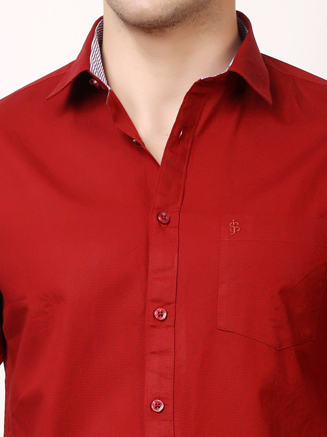 Stylox Men’s Regular Fit Oxford Full Sleeve Solid Shirt | Premium Cotton Blend Casual & Formal Wear - Stylox