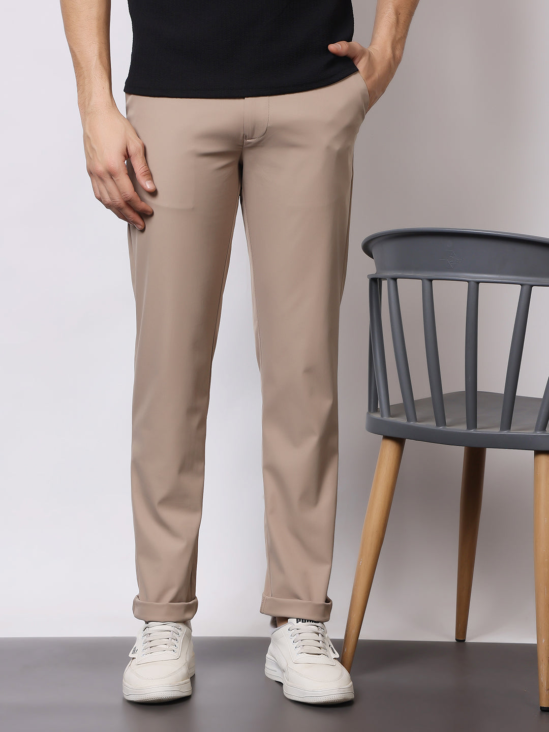 Stylox Men’s Premium Regular Fit Stretch Trousers – Formal & Casual Pants | Wrinkle-Free Office Wear - Stylox