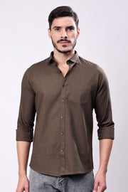 Stylox Men's Solid Slim Fit Casual Shirt - 35092