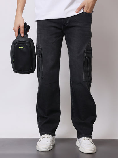 Stylox Men’s Regular Fit Cargo Jeans | Multi-Pocket Denim Cargo Pants for Casual &amp; Streetwear Style - Stylox