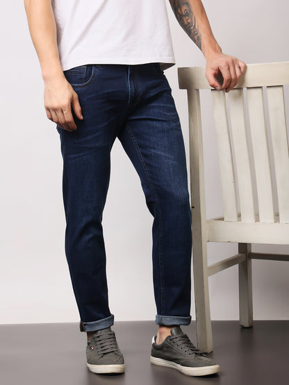 Stylox Men’s Ankle Fit Washed Jeans | Stretchable Denim Jeans for Men | Stylish Tapered Fit Casual Jeans for Trendy Everyday Look