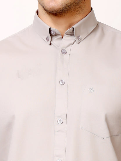 Stylox Men’s Premium Oxford Full Sleeve Solid Shirt | Casual &amp; Formal Wear | Soft Cotton Blend