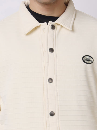 Stylox Men’s Textured Button-Down Shacket – Lightweight Casual Jacket for Winter &amp; Fall