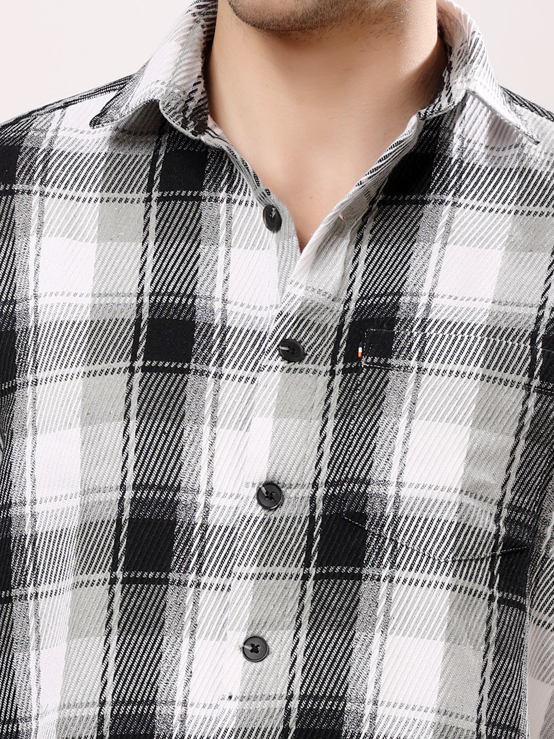 Stylox Men’s Regular Fit Full Sleeve Check Shirt | Casual & Semi-Formal Cotton Checkered Shirt - Stylox