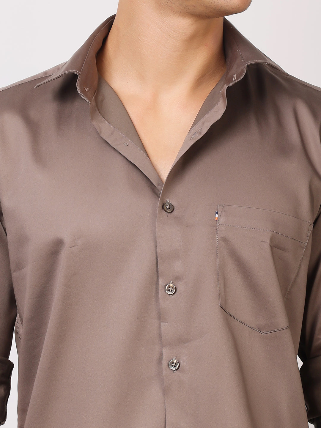 Stylox Men's Full Sleeve Solid Partywear Casual Shirt – Premium Shine Finish Cotton Blend Regular Fit Shirt for Stylish Evening & Occasion Wear - Stylox