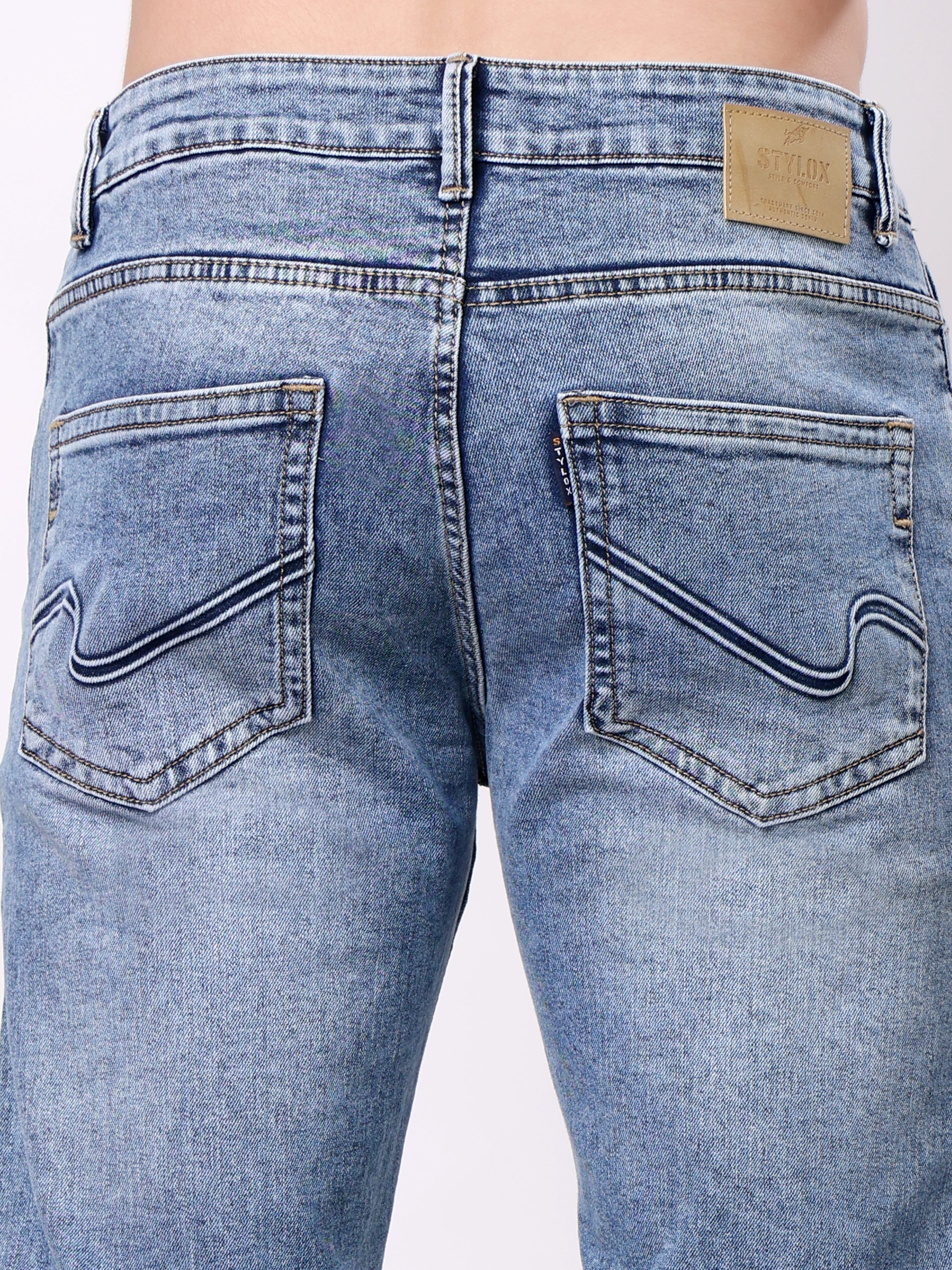 Stylox Men’s Non-Stretch Comfort Fit Denim Jeans - Stylox