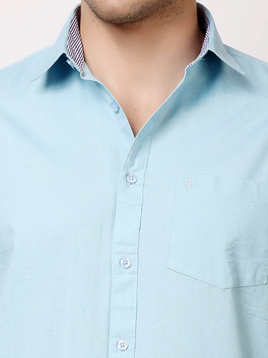 Stylox Men’s Regular Fit Oxford Full Sleeve Solid Shirt | Premium Cotton Blend Casual & Formal Wear - Stylox