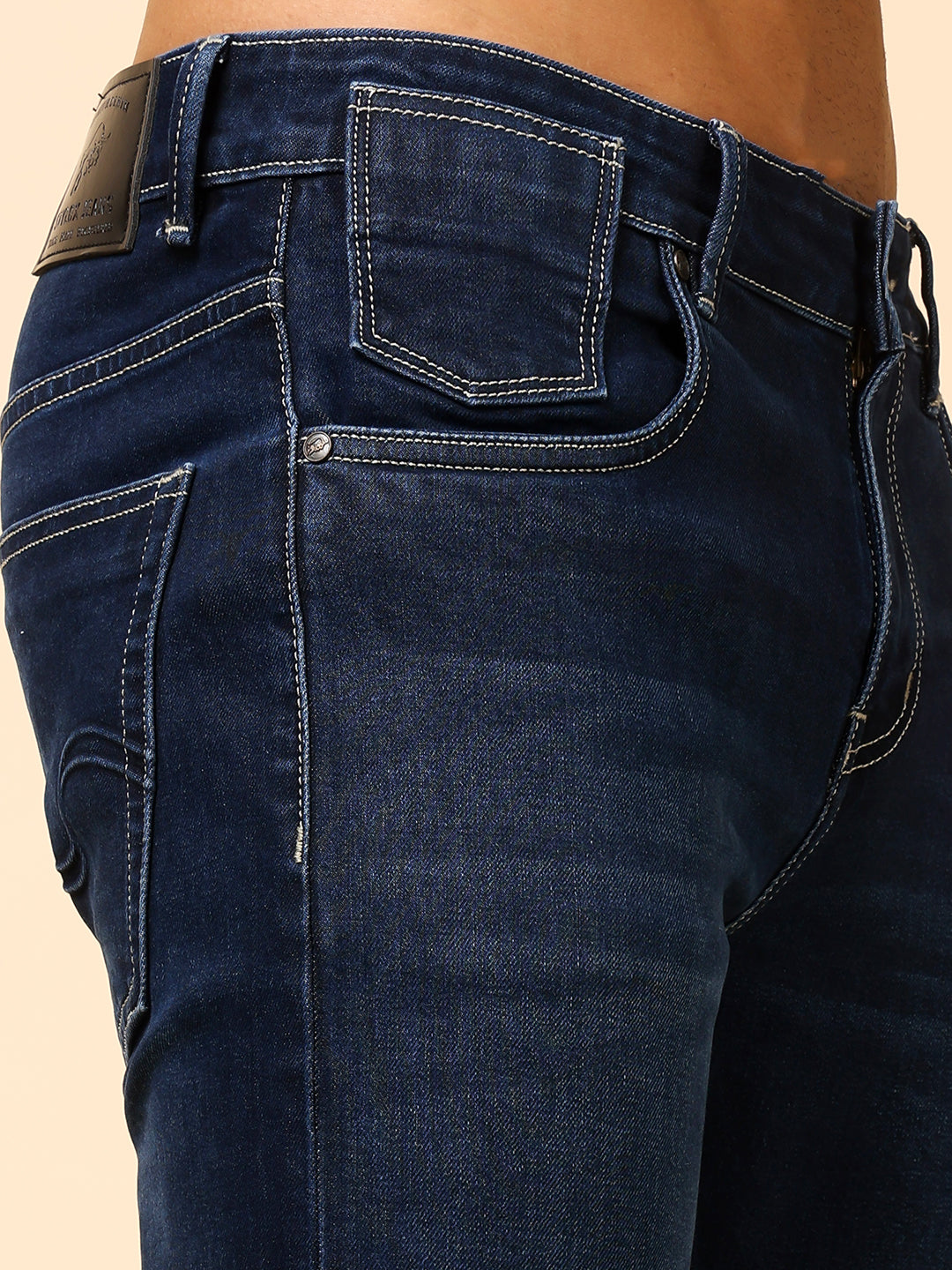 Stylox Men’s Ankle Fit Solid Jeans | Stretchable Denim Jeans for Men