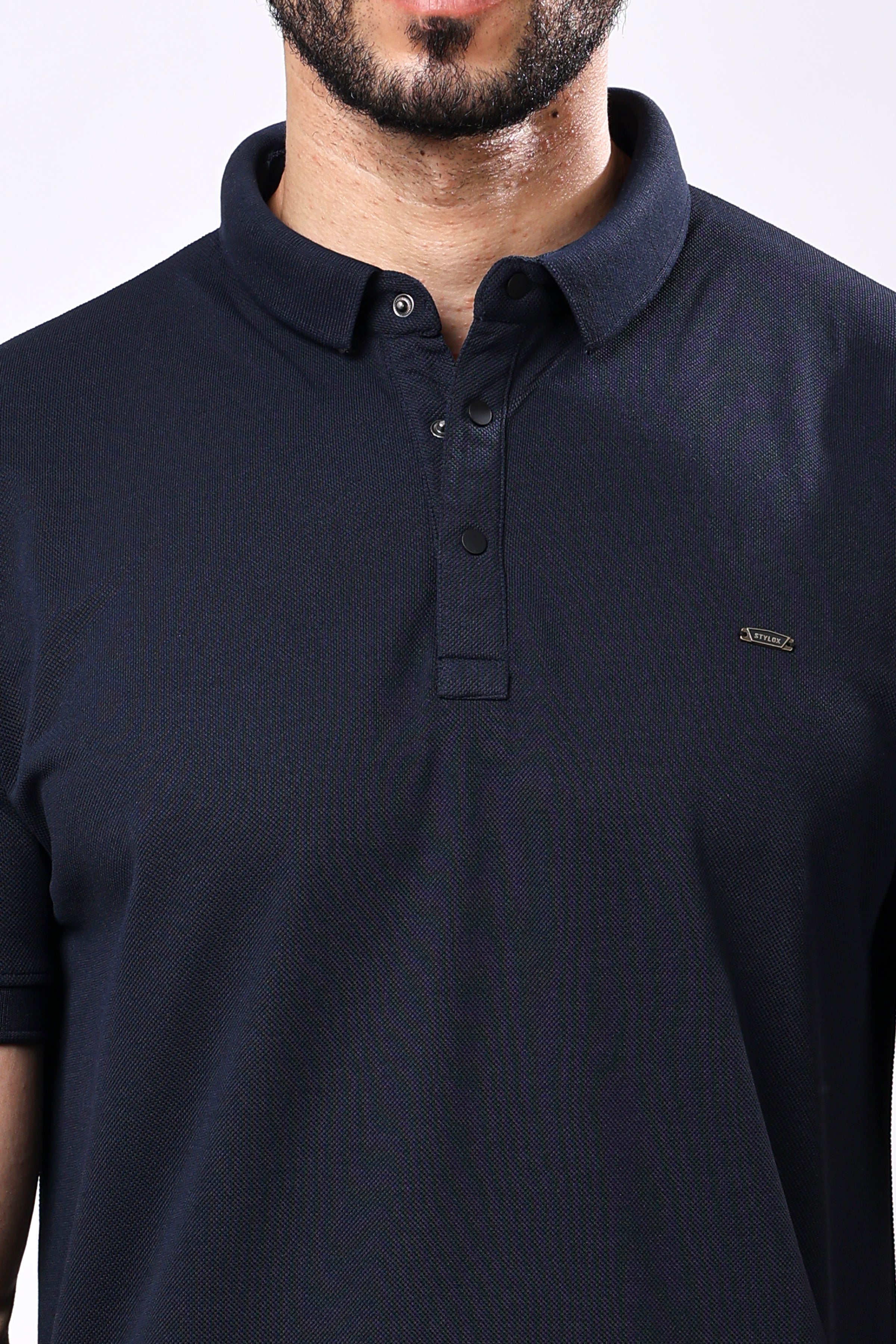 Stylox Solid Polo T-Shirt For Men - Stylox