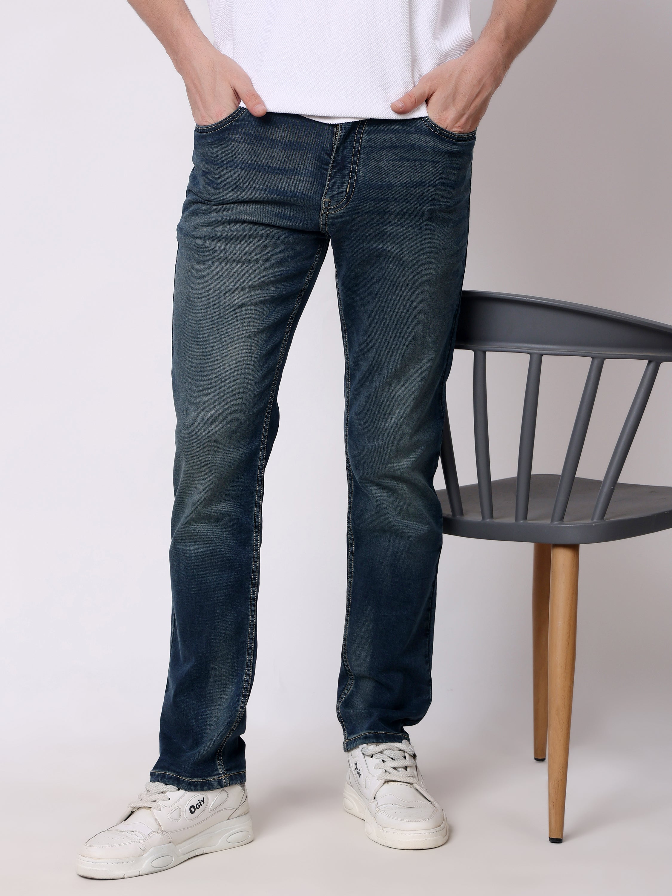 Stylox Men’s Stretchable Slim Fit Casual Denim Jeans - Stylox