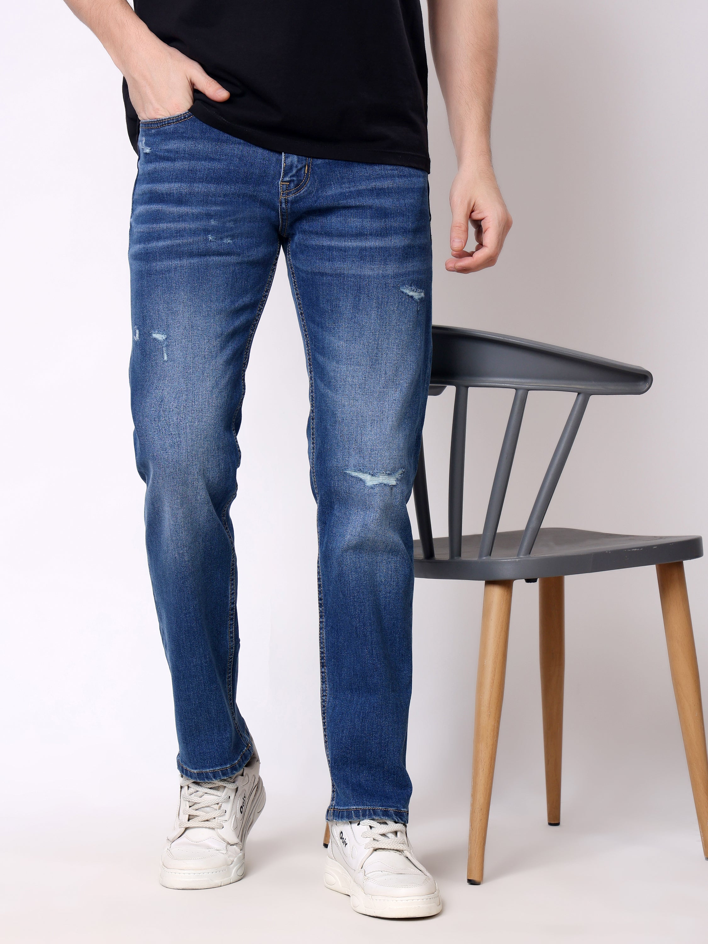 Stylox Men’s Non-Stretch Comfort Fit Denim Jeans - Stylox