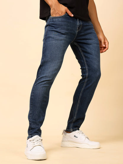 Stylox Men’s Ankle Fit Washed Jeans | Stretchable Denim Jeans for Men | Stylish Tapered Fit Casual Jeans