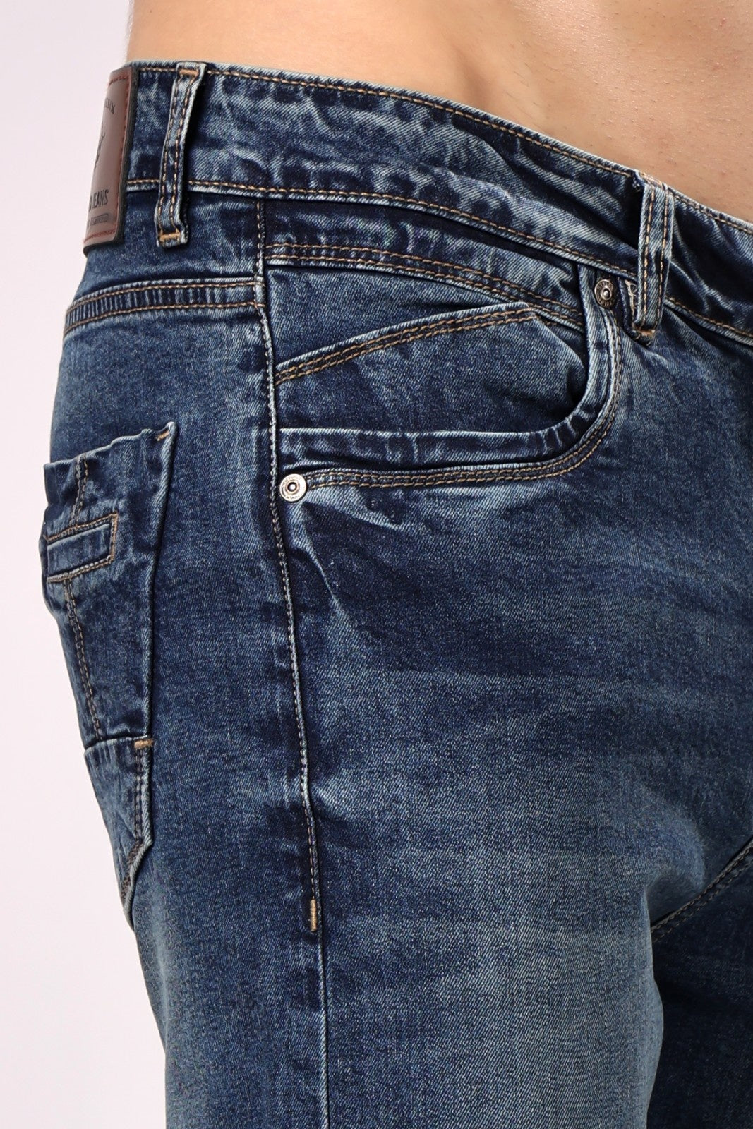 STYLOX Men’s Dark Blue Ankle Fit Jeans - Premium Denim,