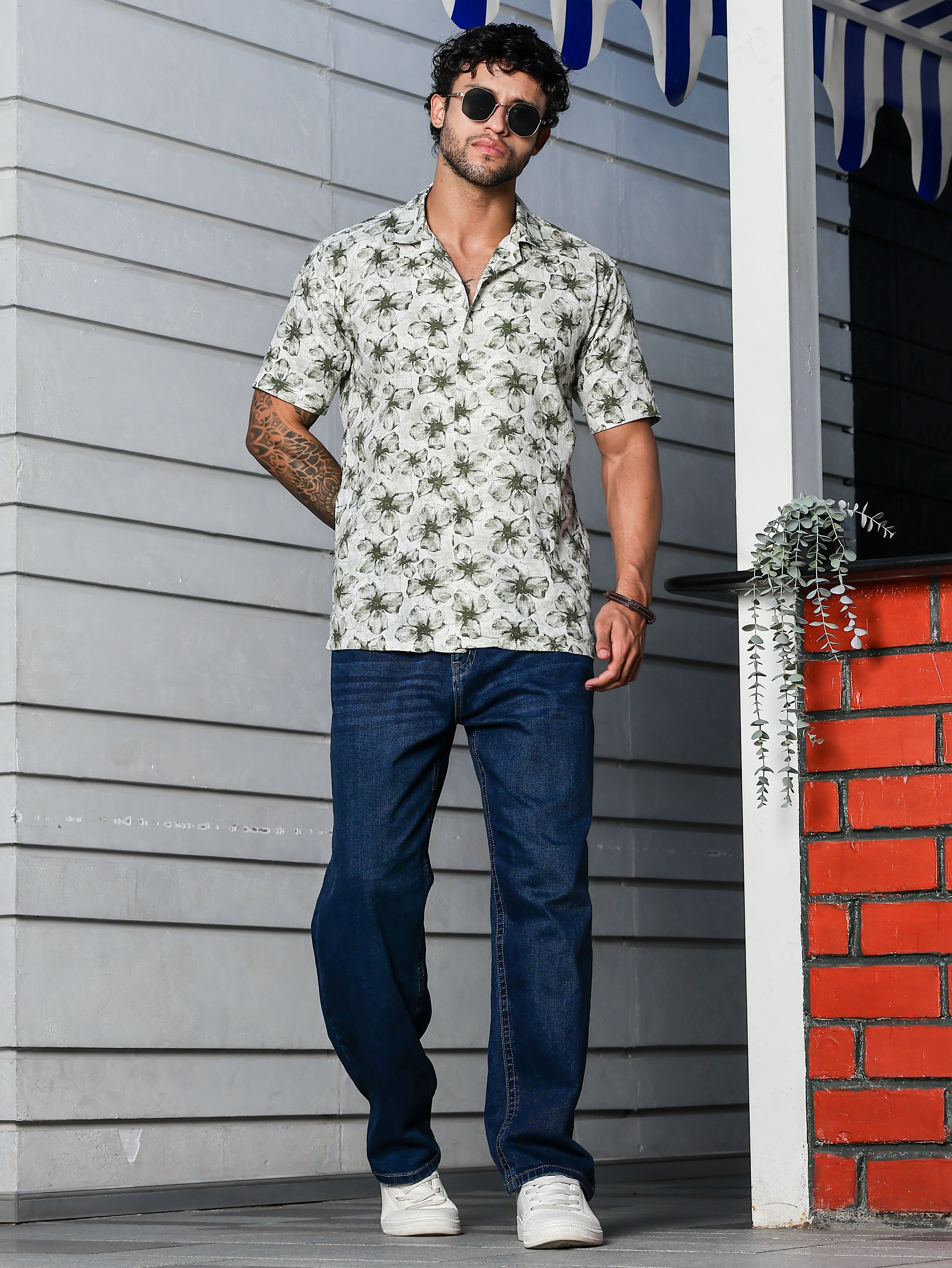 Stylox Floral Print Half Sleeve Casual Shirt