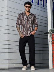 STYLOX ABSTRACT PRINT FULL SLEEVE CASUAL SHIRT