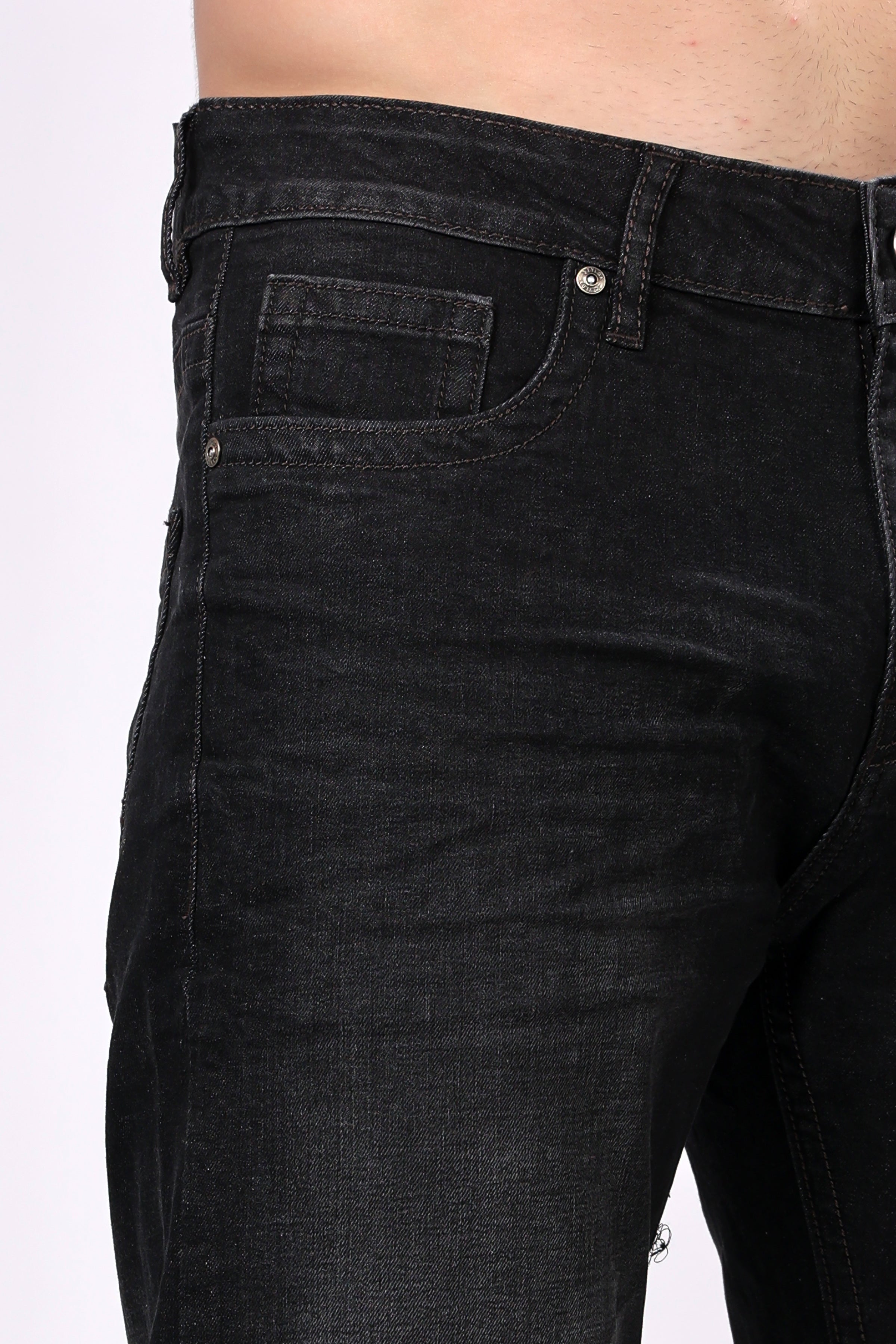 Stylox Comfort Fit Denim Jeans for Men |  Black |