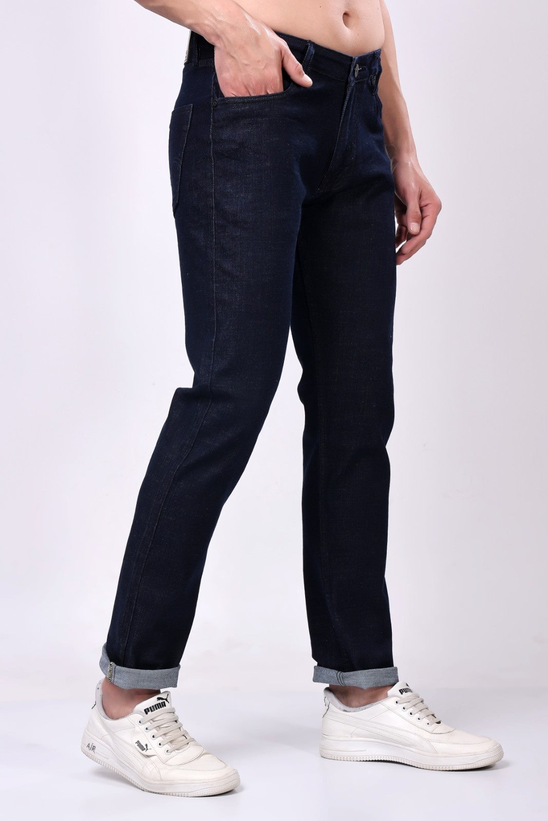 Stylox Slim Fit Mid-Rise Stretchable Denim Jeans for Men - Blue - Stylox