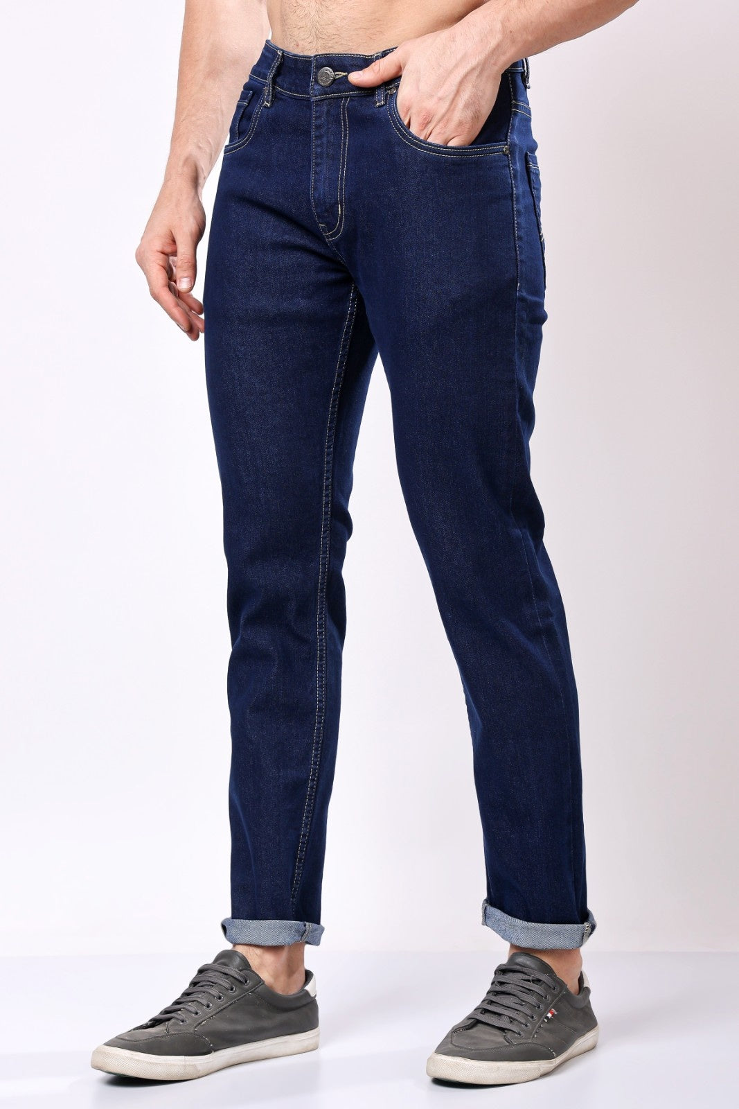 Stylox Slim Fit Denim Jeans - Dark Blue,