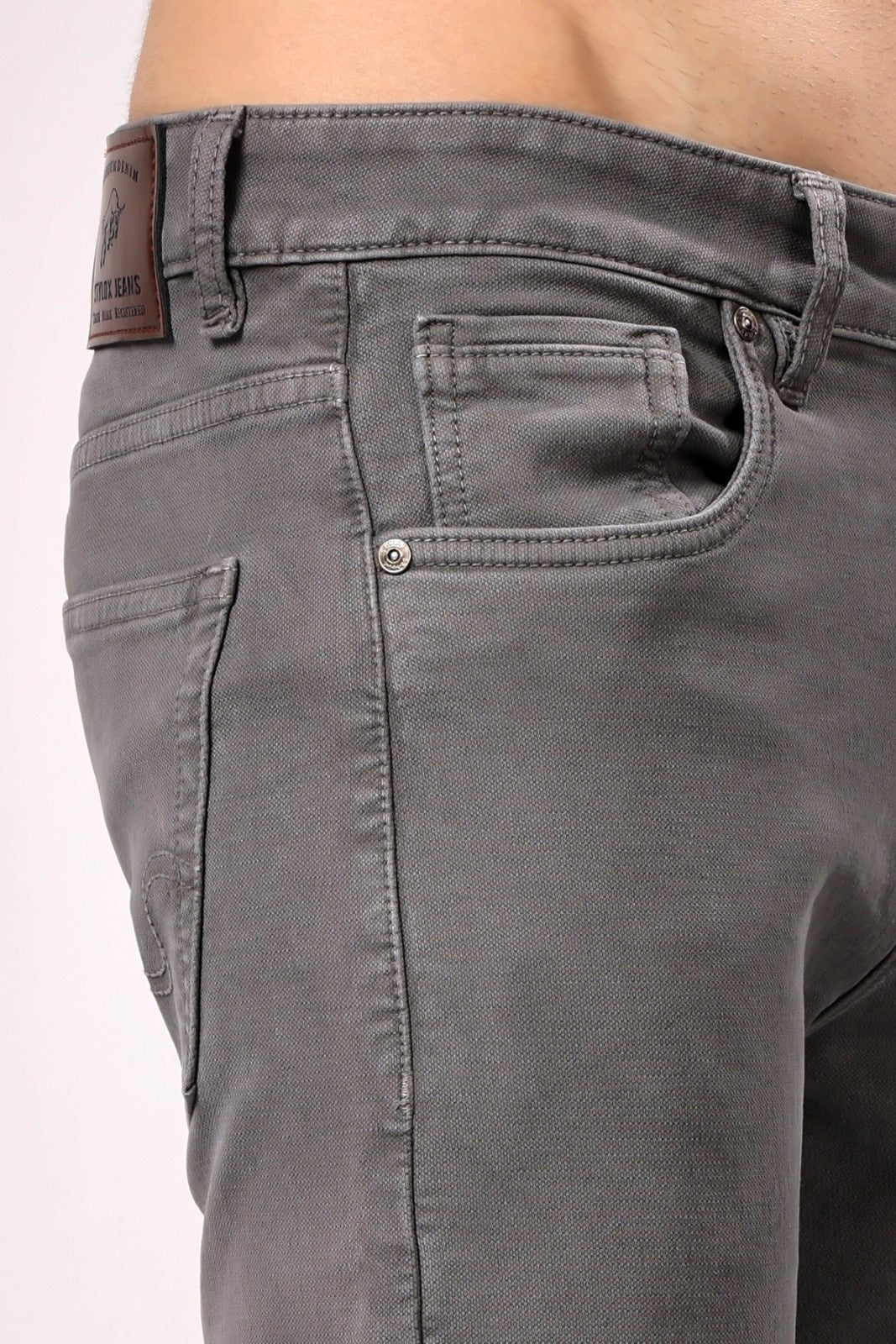 Stylox Slim Fit Denim Jeans - Grey, - Stylox