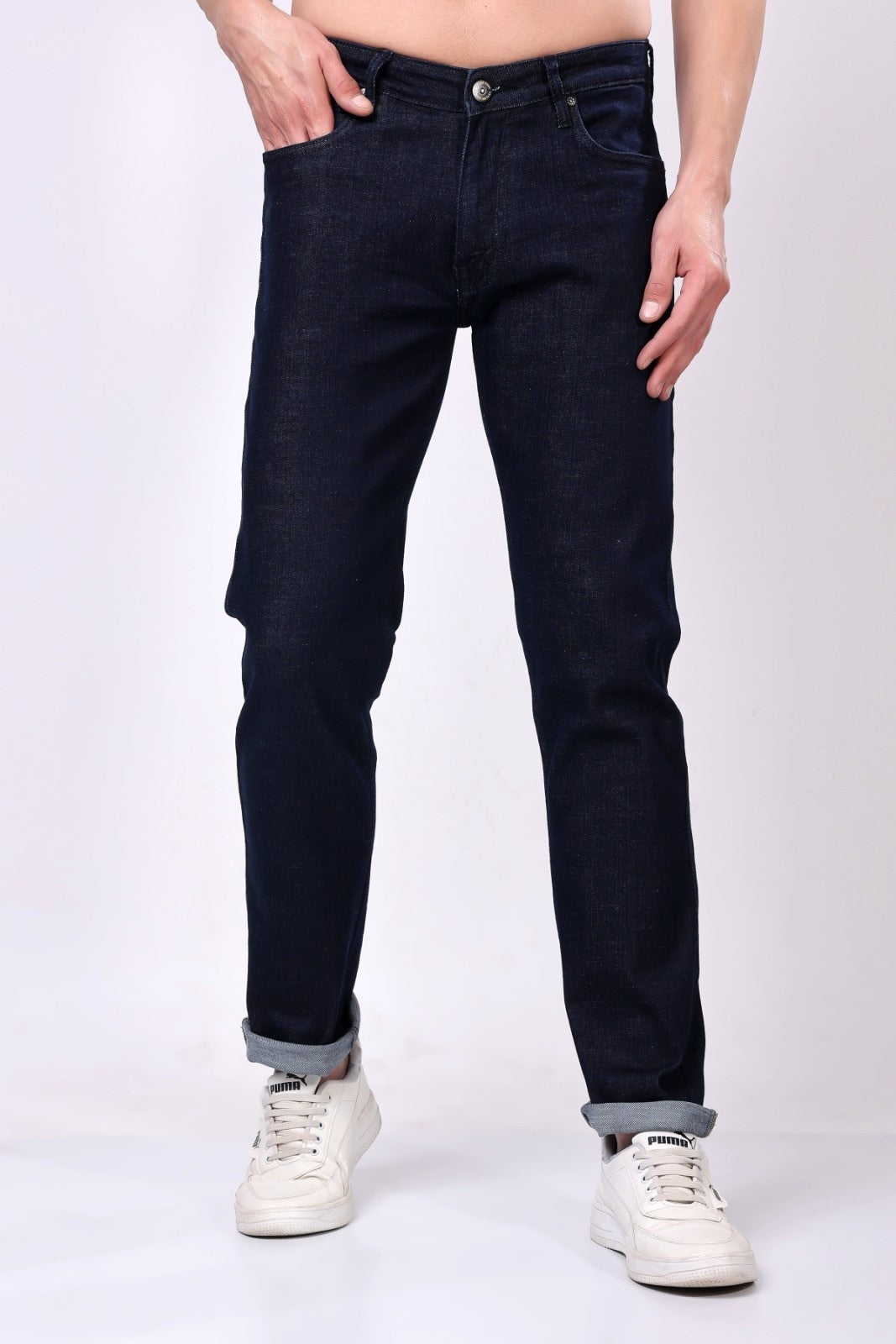 Stylox Slim Fit Mid-Rise Stretchable Denim Jeans for Men - Blue - Stylox