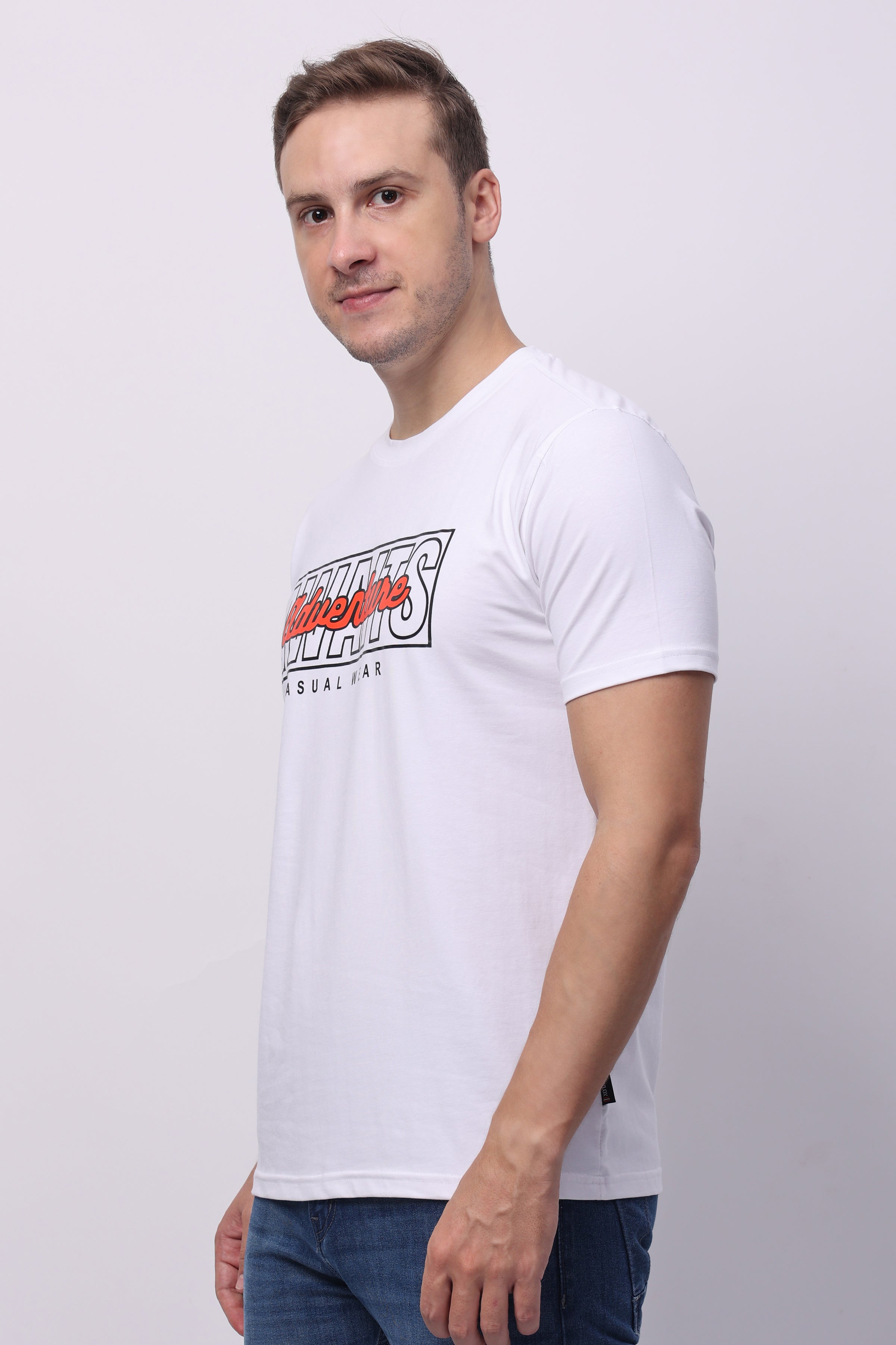 STYLOX MEN CREW NECK PRINTED T-SHIRT FOR MEN - Stylox
