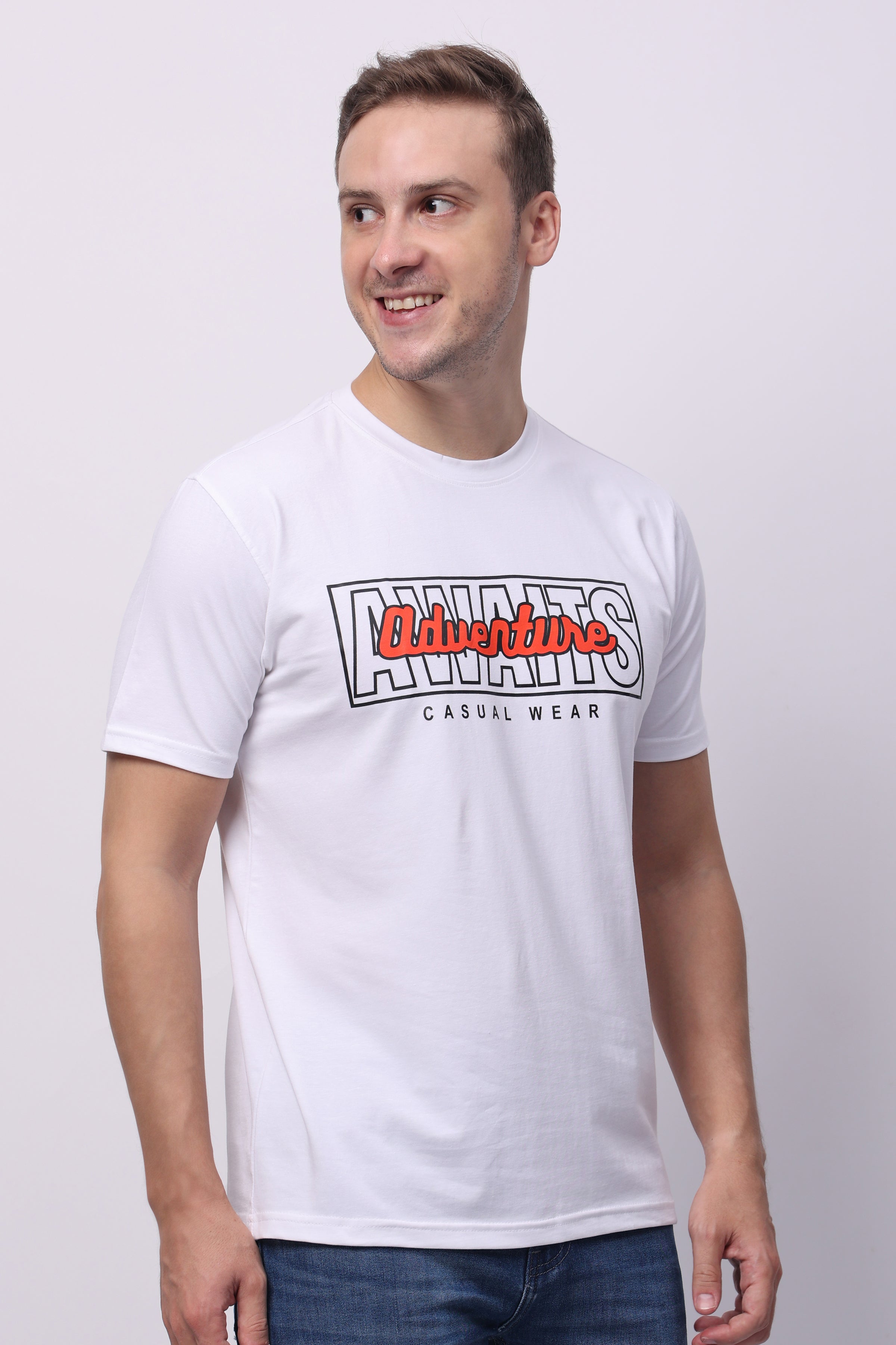 STYLOX MEN CREW NECK PRINTED T-SHIRT FOR MEN - Stylox