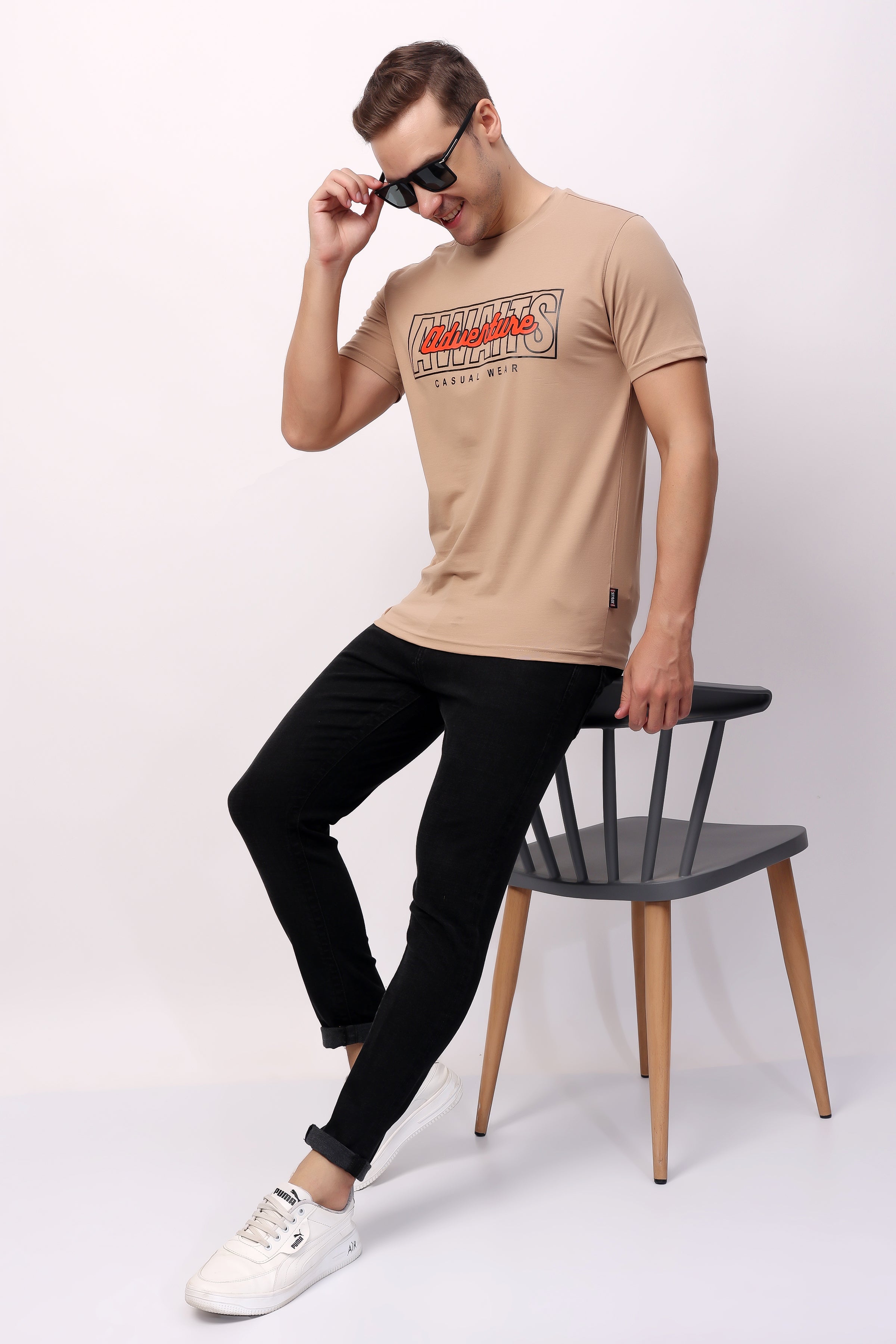STYLOX MEN CREW NECK PRINTED T-SHIRT FOR MEN - Stylox