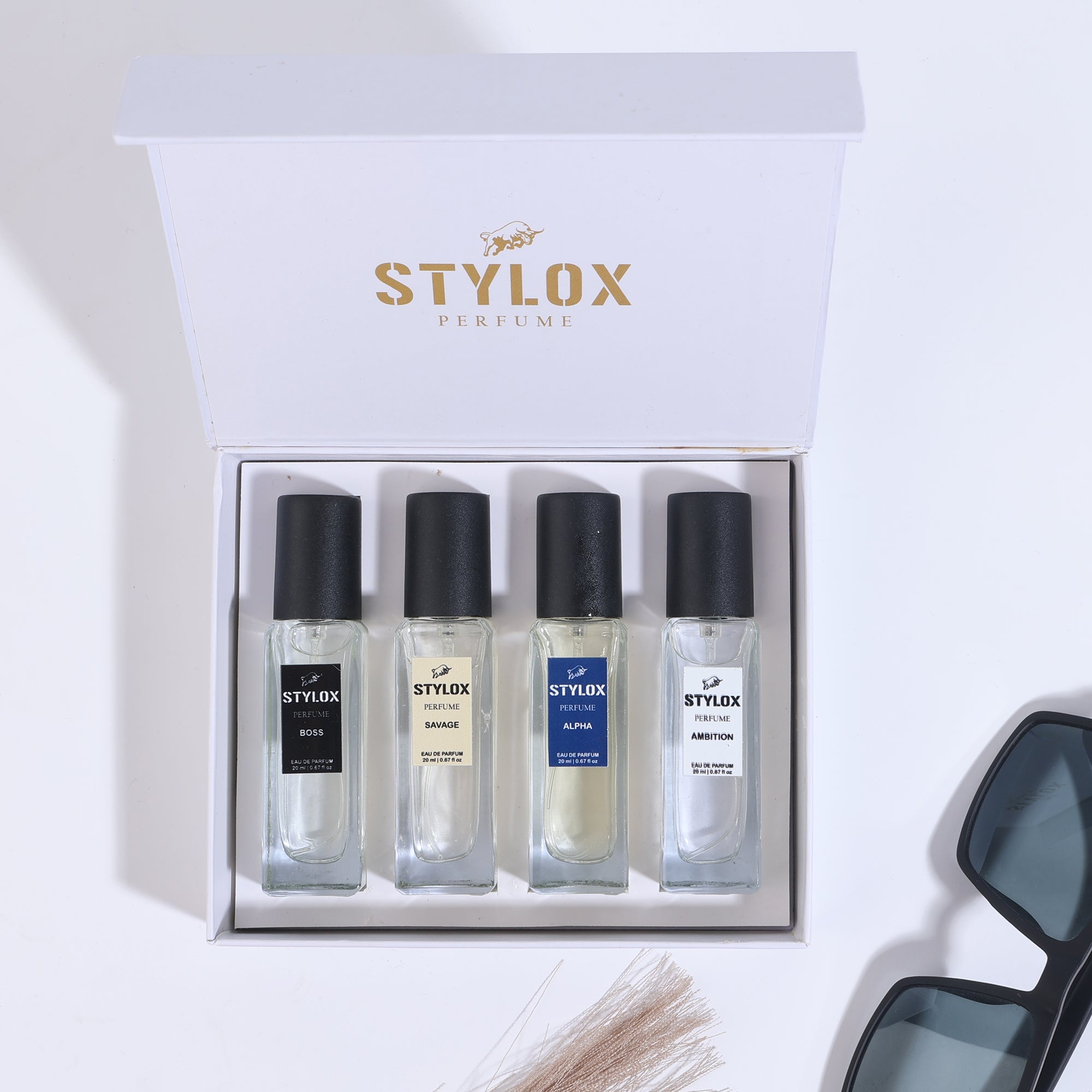 Stylox Luxury Eau De Parfum Gift Set 4 x 20ml for Men - Stylox