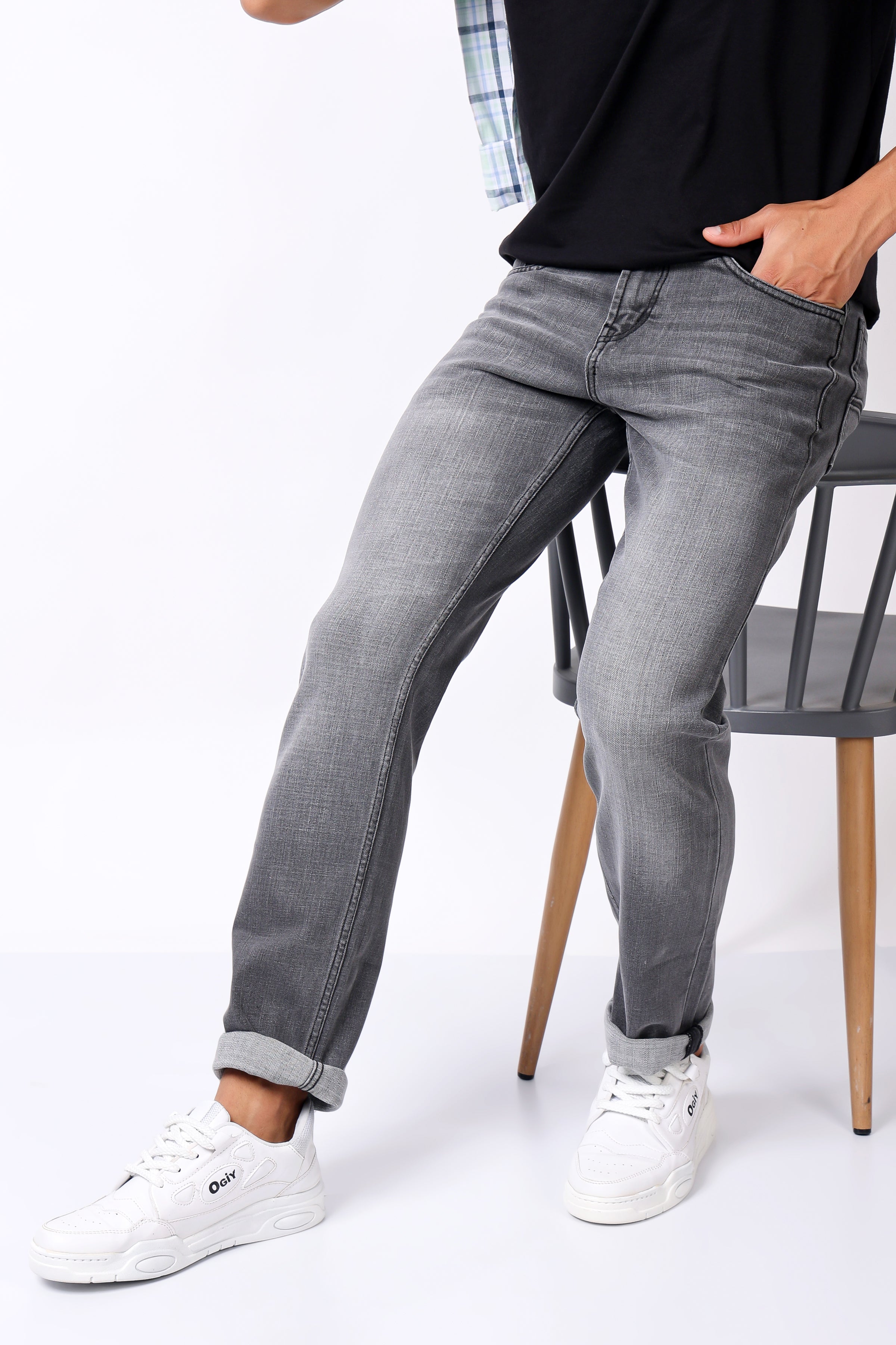 Stylox Comfort Fit Jeans for Men's | Grey, Dark Grey & Mid Grey |