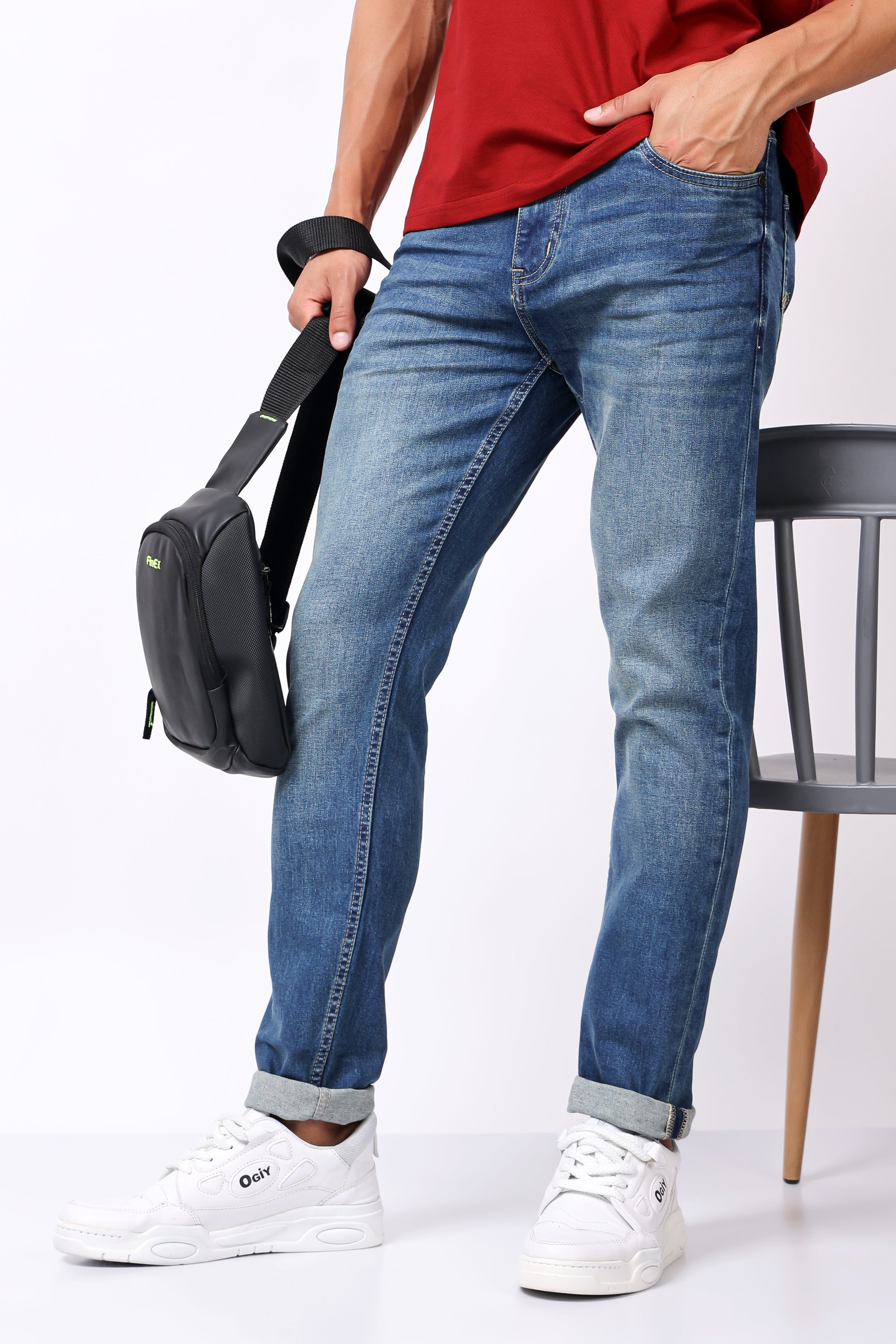 Stylox Slim Fit Denim Jeans - Dark Blue,