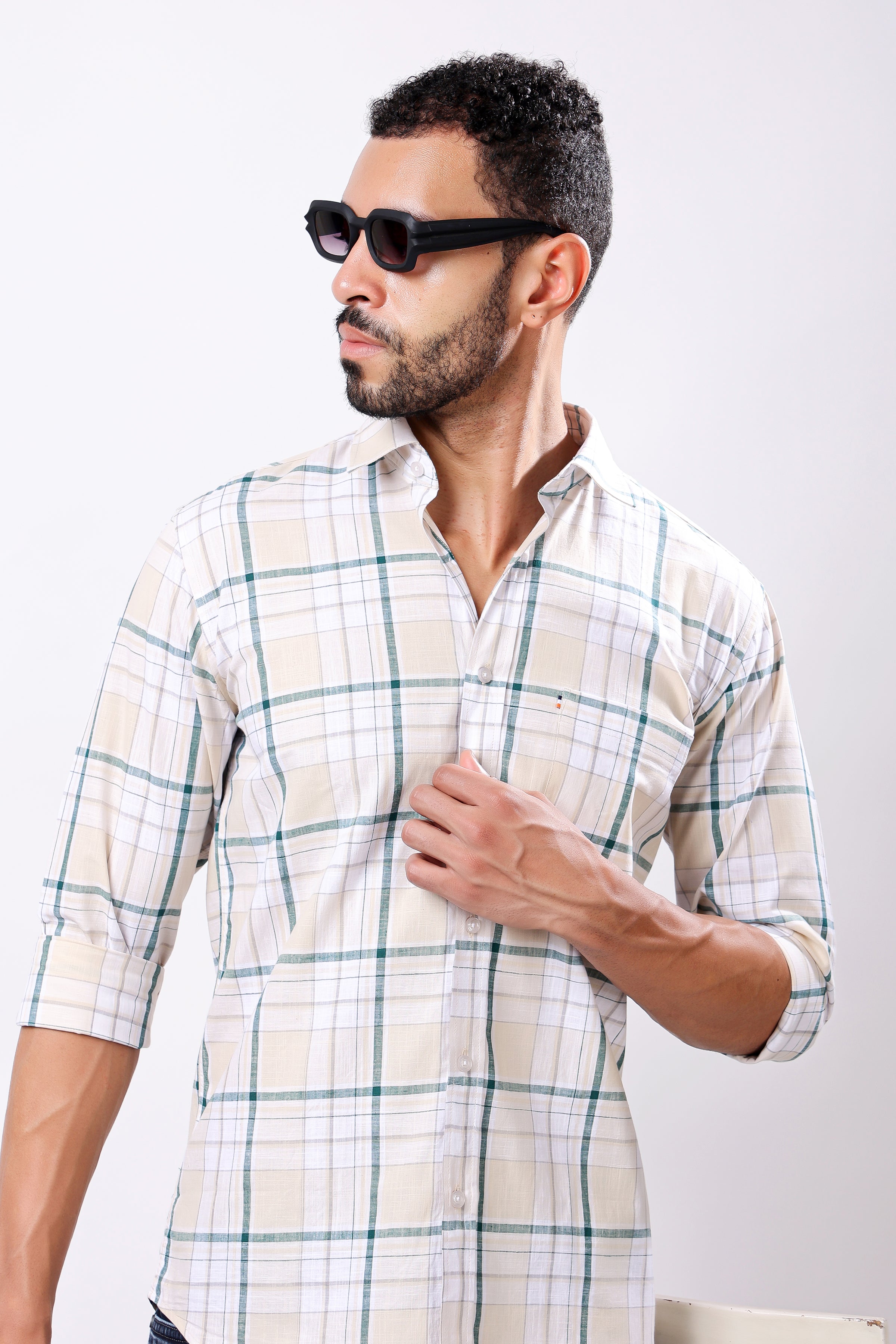 Stylox Regular Fit Full Sleeve Casual Check Shirt - Stylox