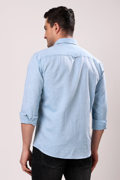 STYLOX SOLID SKY BLUE SHIRT