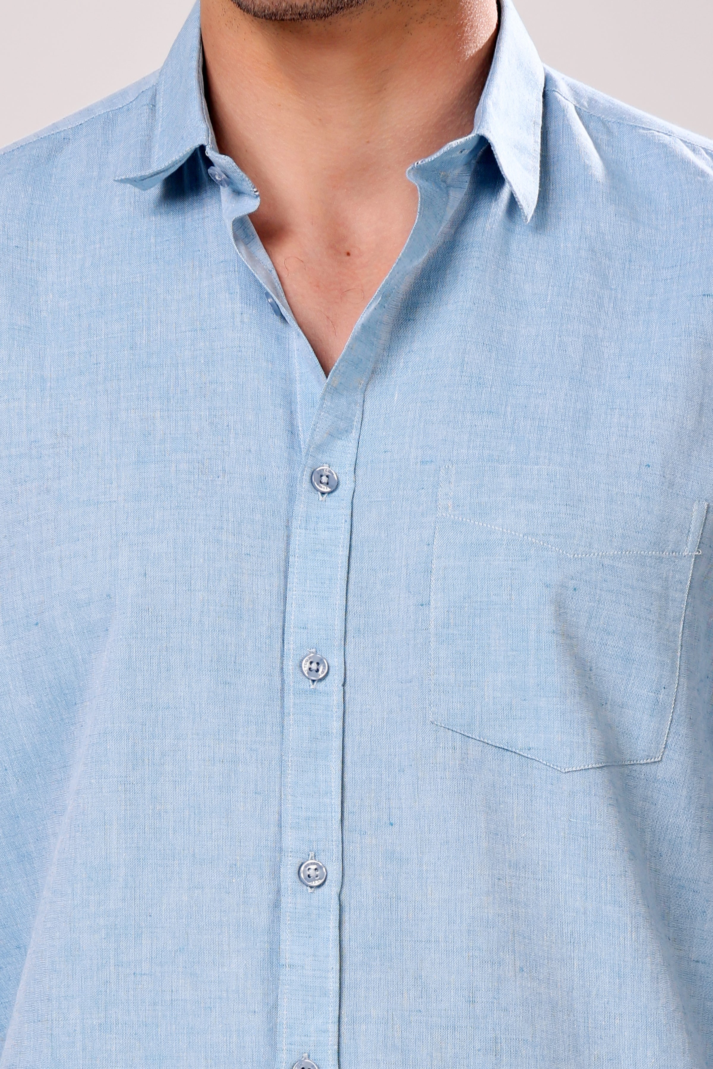 STYLOX SOLID SKY BLUE SHIRT - Stylox