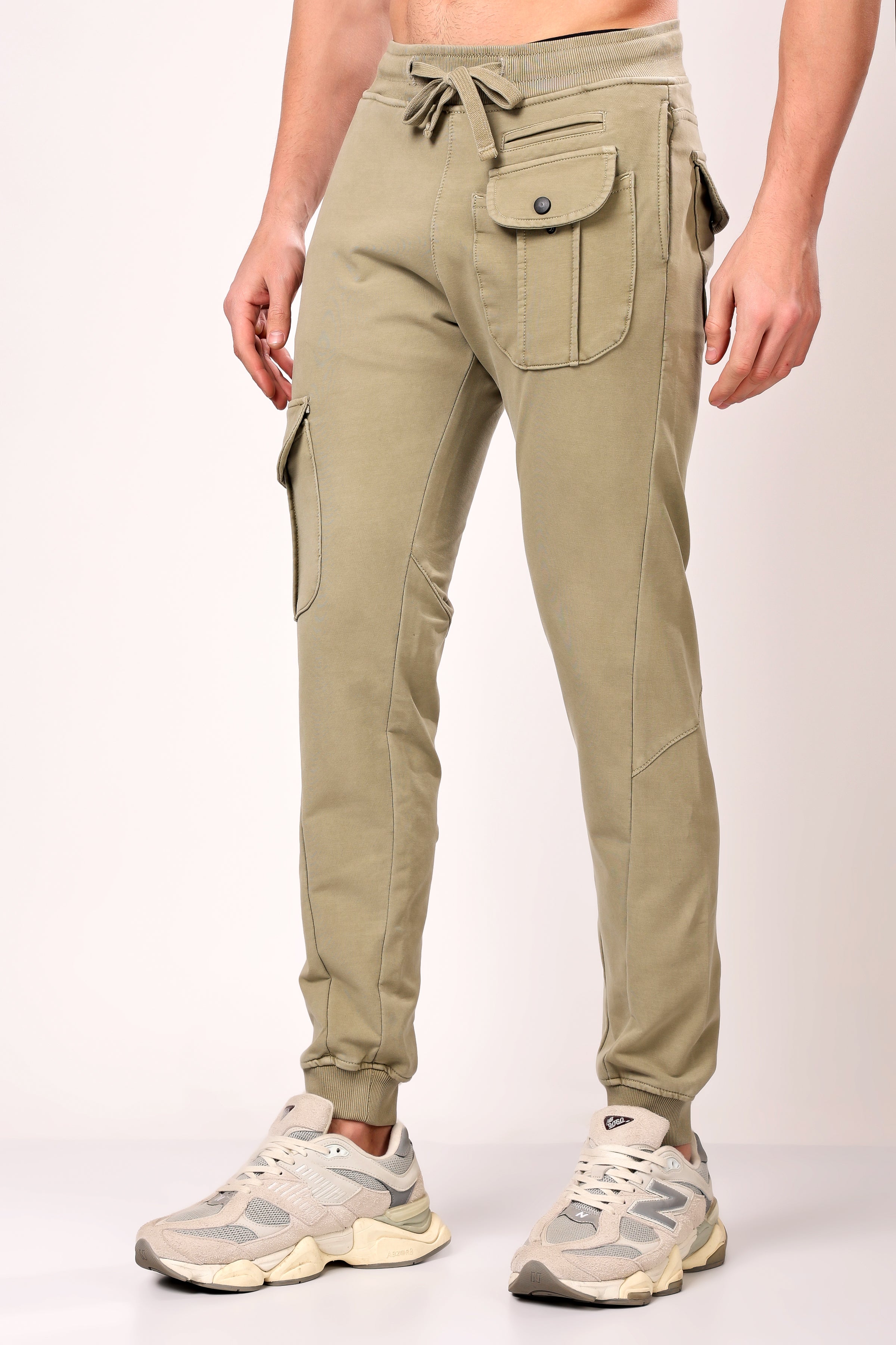 Stylox Men’s Slim Fit Stretchable Cotton Blend Joggers with Elastic Waist