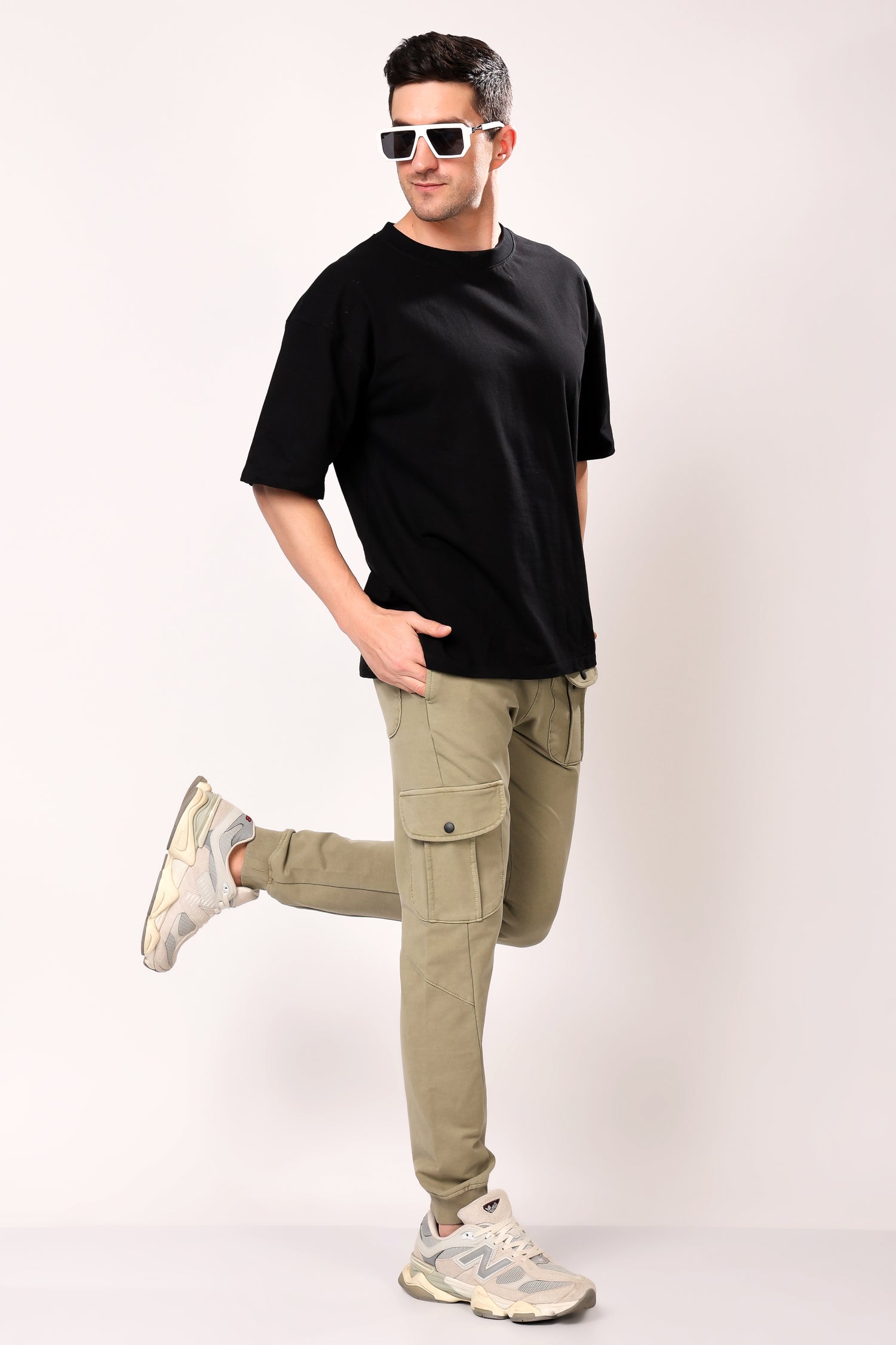 Stylox Men’s Slim Fit Joggers | Stretchable Cotton Blend Track Pants with Elastic Waist &amp; Pockets | Stylish Casual &amp; Gym Wear Bottoms