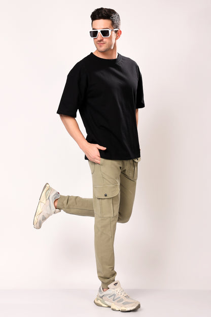 Stylox Men’s Slim Fit Joggers | Stretchable Cotton Blend Track Pants with Elastic Waist &amp; Pockets | Stylish Casual &amp; Gym Wear Bottoms