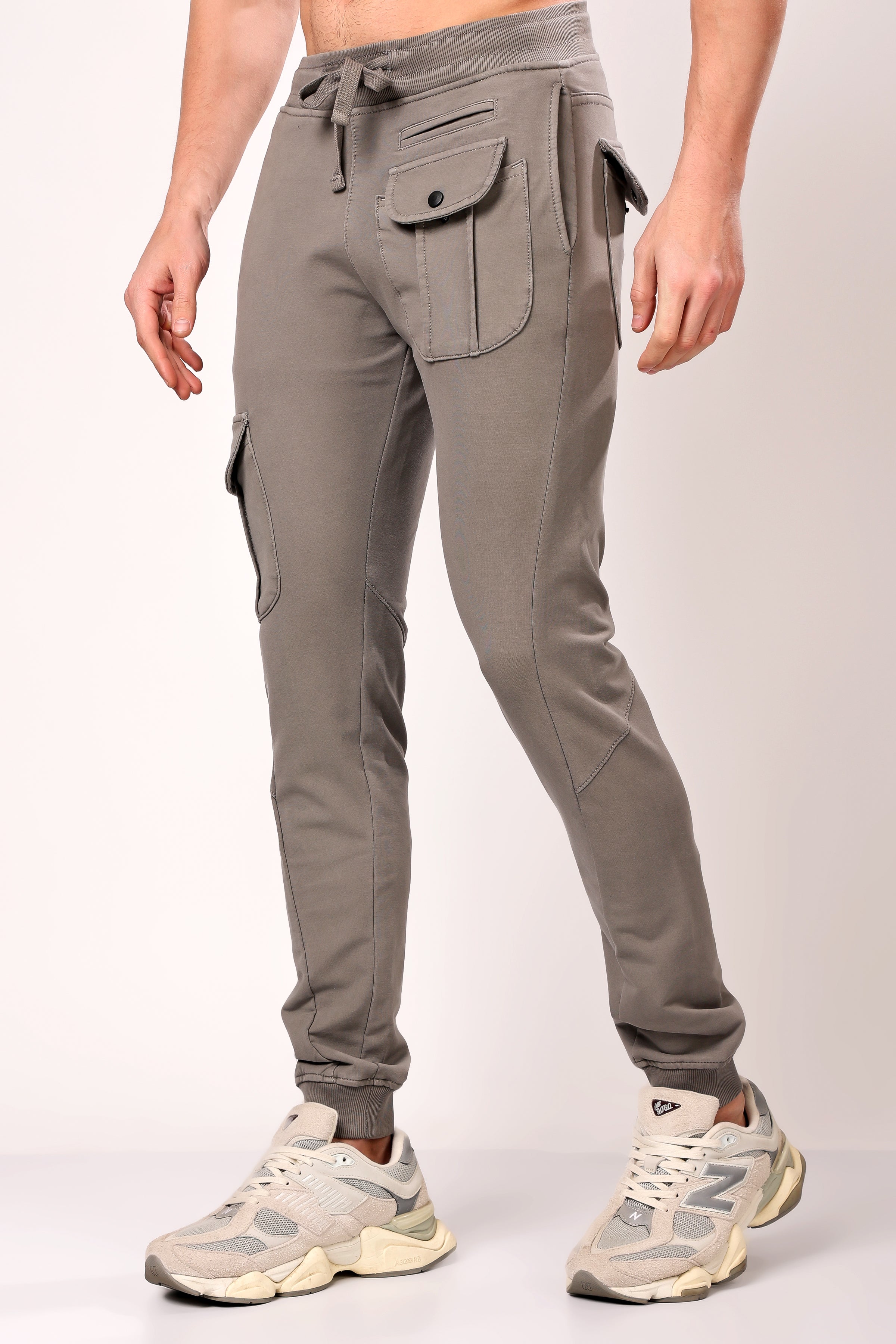 Stylox Men’s Slim Fit Stretchable Cotton Blend Joggers with Elastic Waist