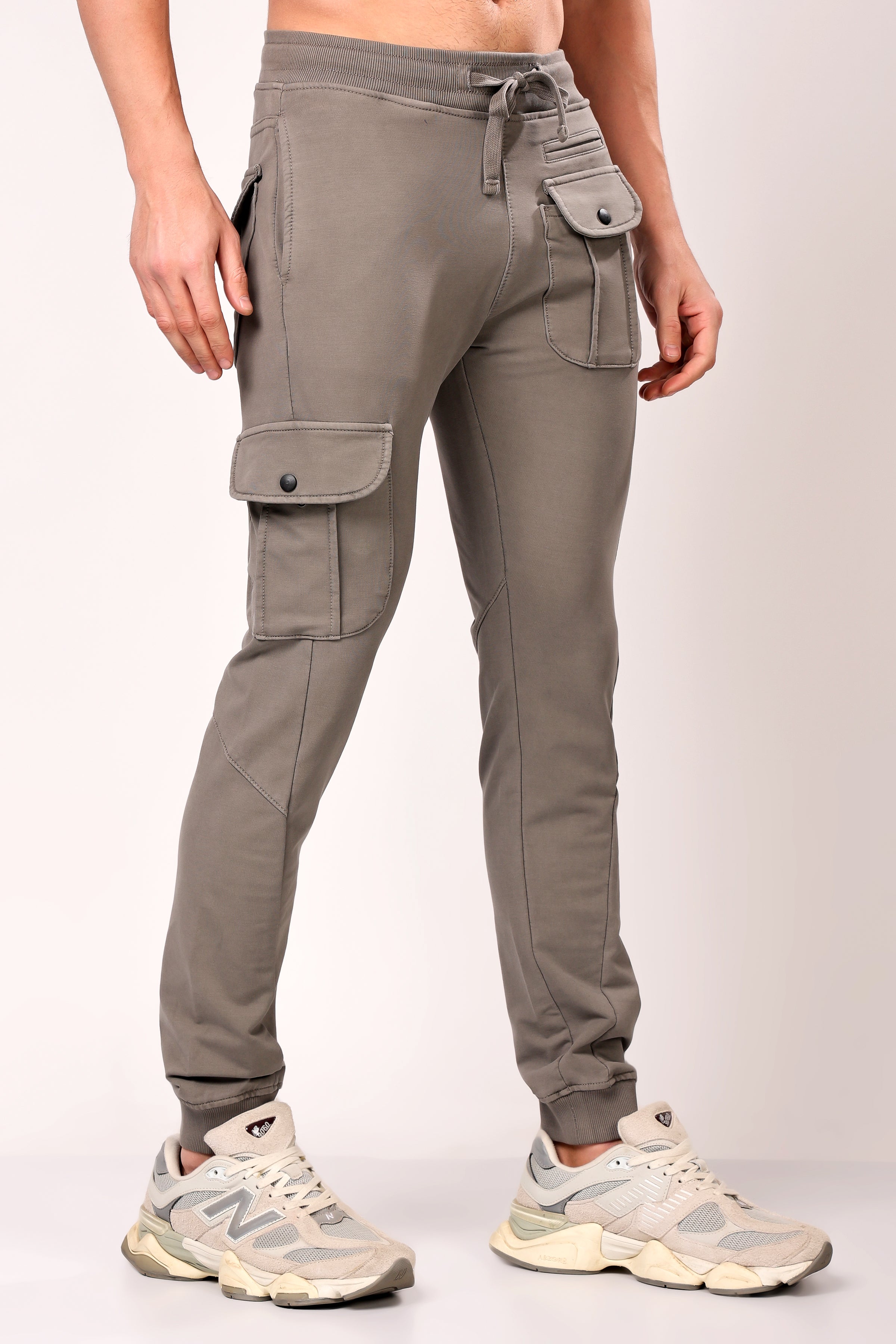 Stylox Men’s Slim Fit Stretchable Cotton Blend Joggers with Elastic Waist