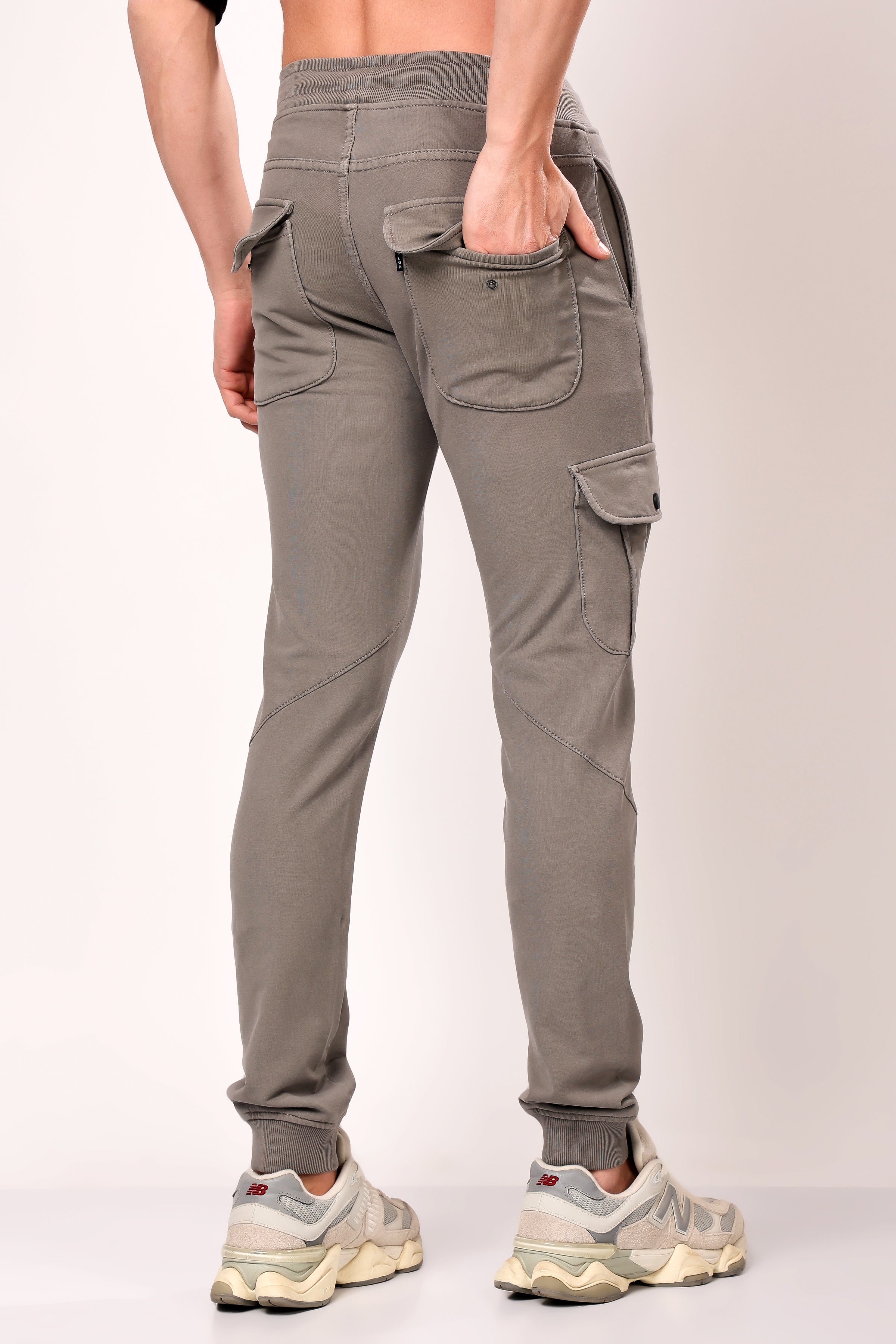 Stylox Men’s Slim Fit Stretchable Cotton Blend Joggers with Elastic Waist