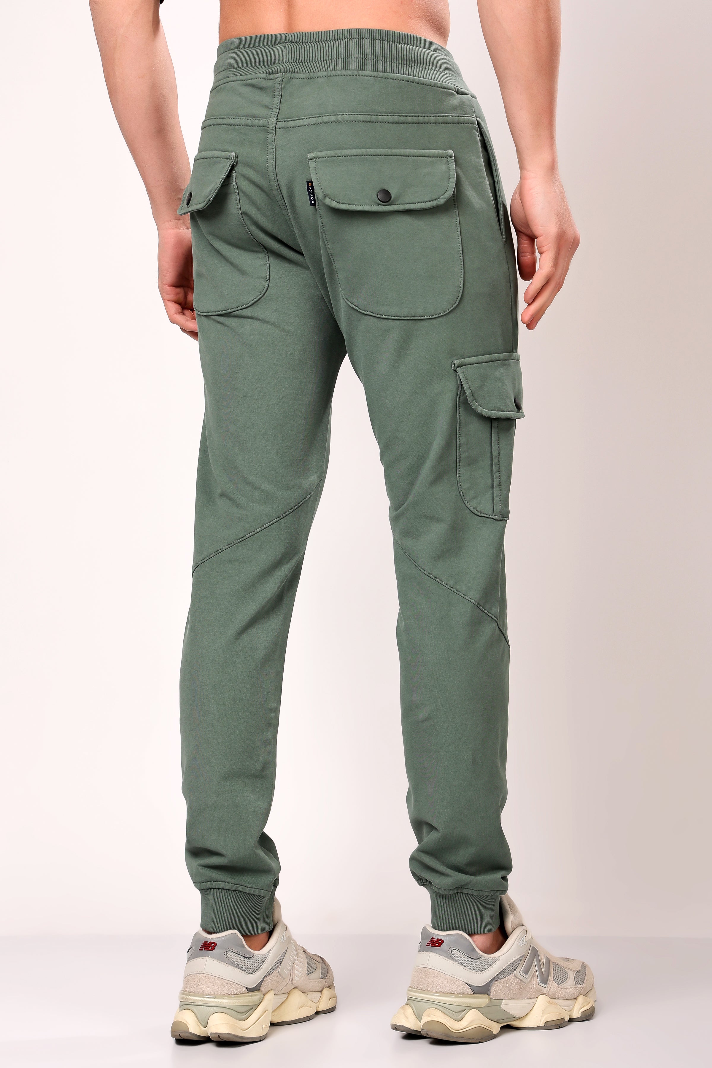 Stylox Men’s Slim Fit Stretchable Cotton Blend Joggers with Elastic Waist