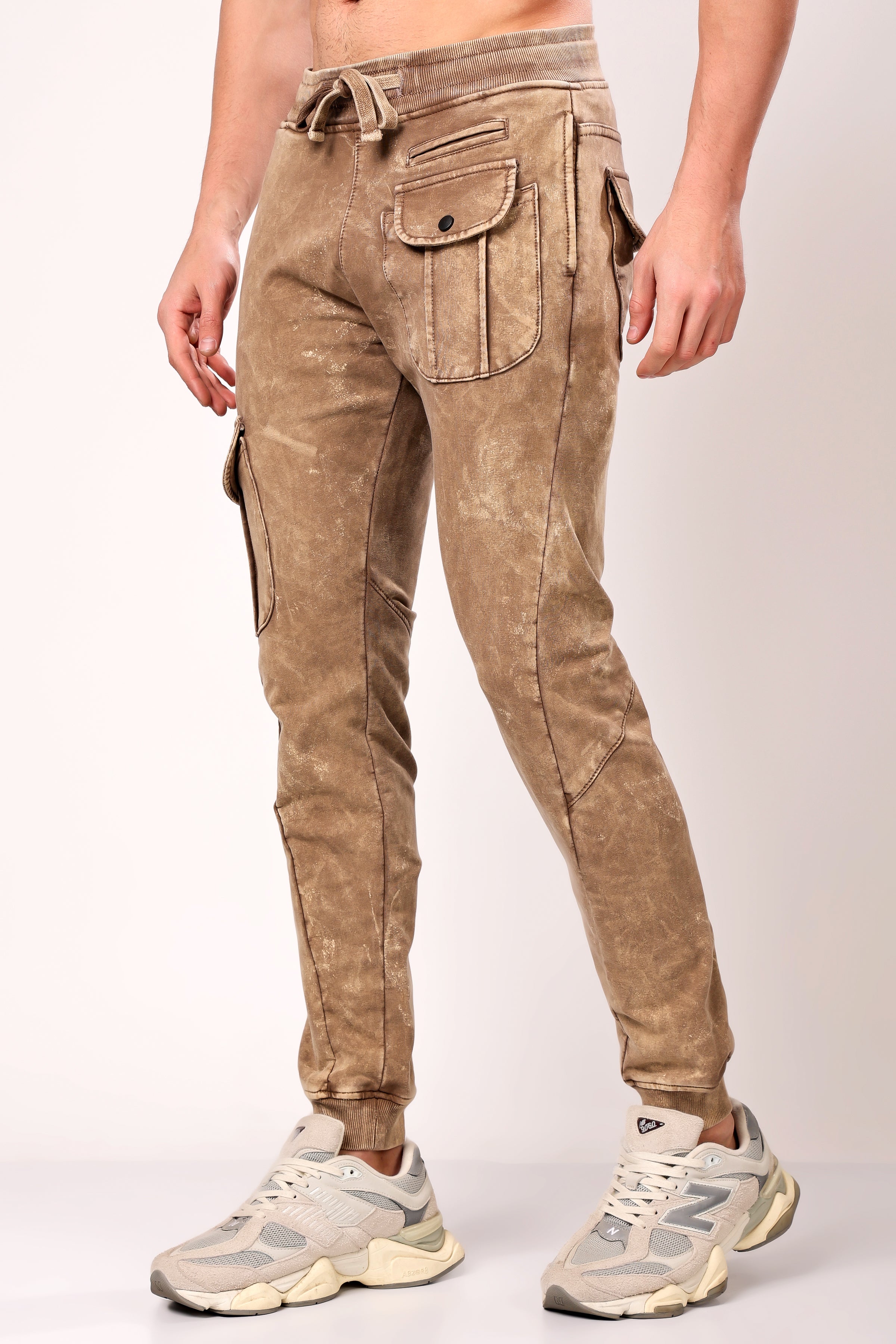 Stylox Men’s Slim Fit Joggers Stretchable Cotton Blend with Elastic Waist - Stylox