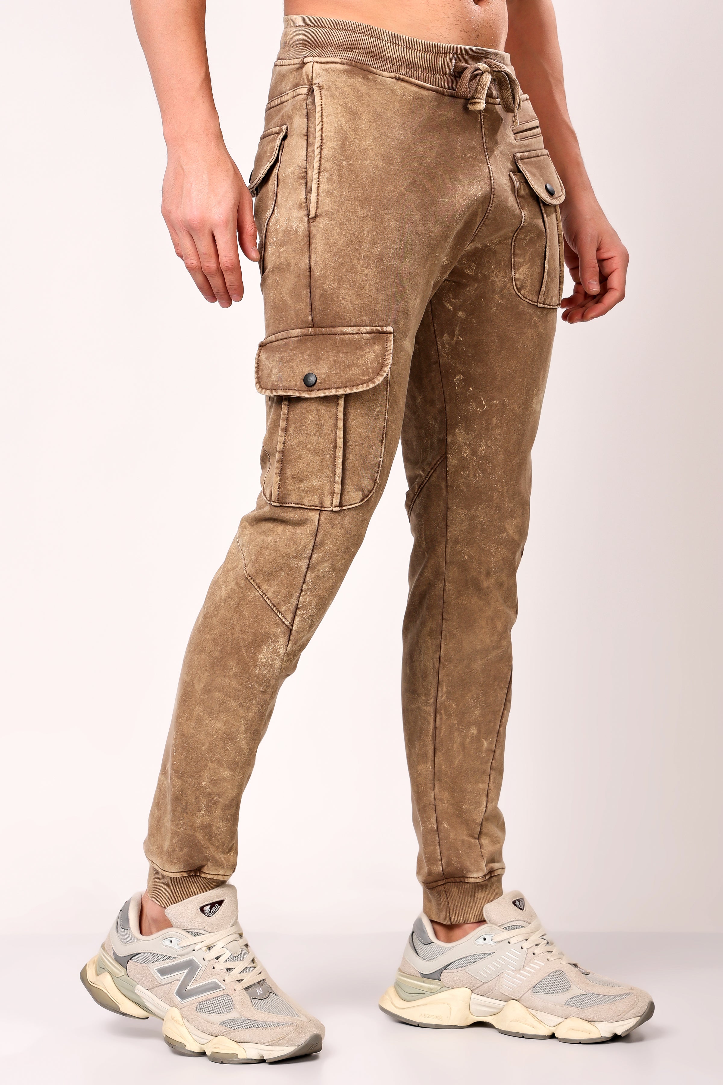 Stylox Men’s Slim Fit Joggers Stretchable Cotton Blend with Elastic Waist - Stylox