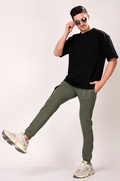 Stylox Men’s Slim Fit Joggers | Stretchable Cotton Blend Track Pants with Elastic Waist &amp; Pockets | Stylish Casual &amp; Gym Wear Bottoms