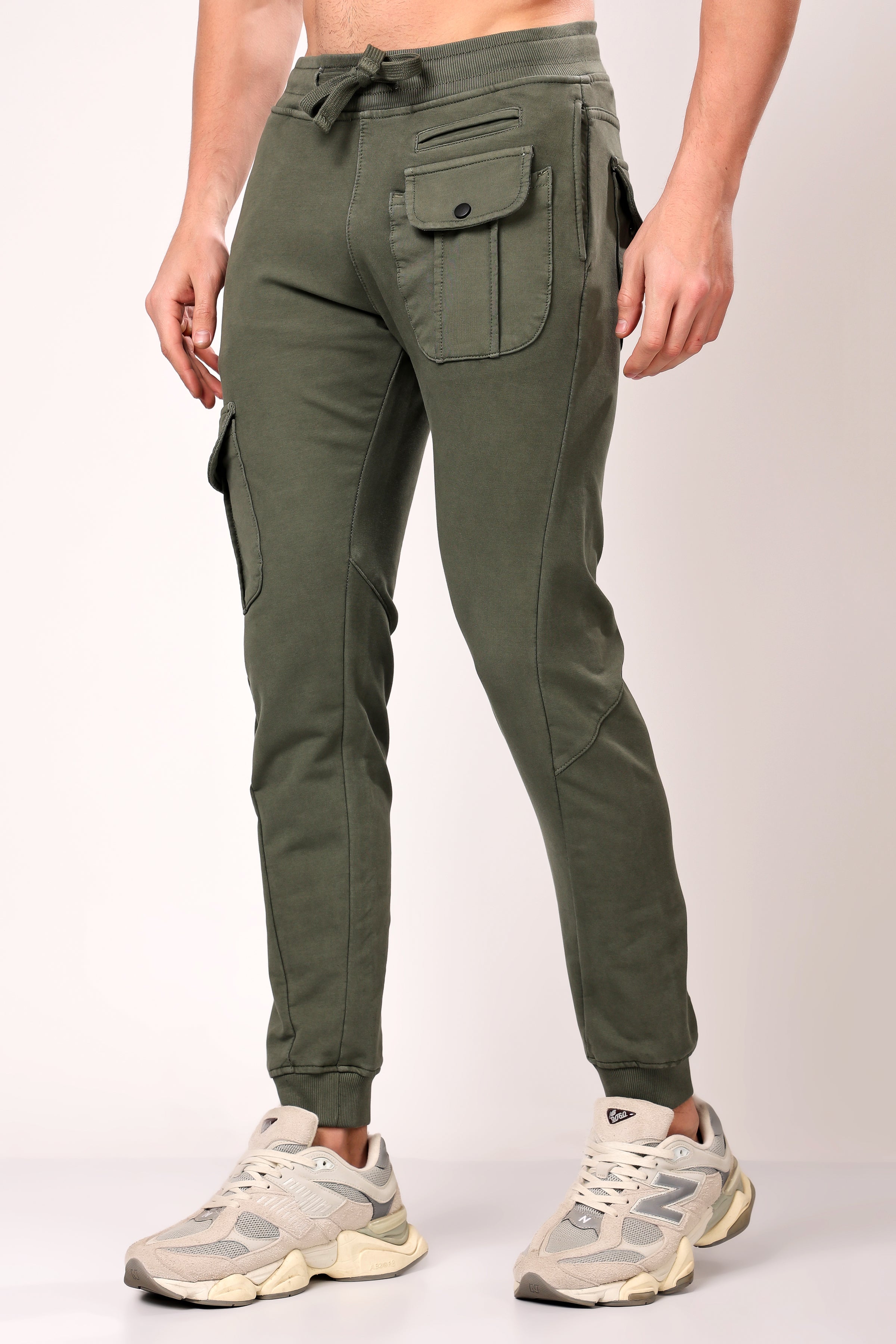 Stylox Men’s Slim Fit Stretchable Cotton Blend Joggers with Elastic Waist