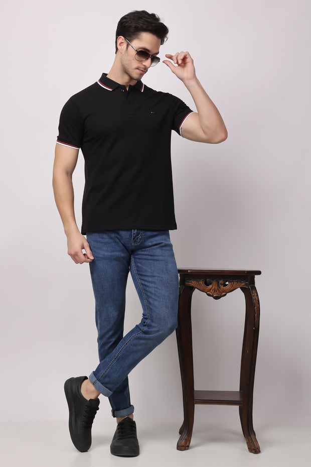 Stylox solid polo t-shirt