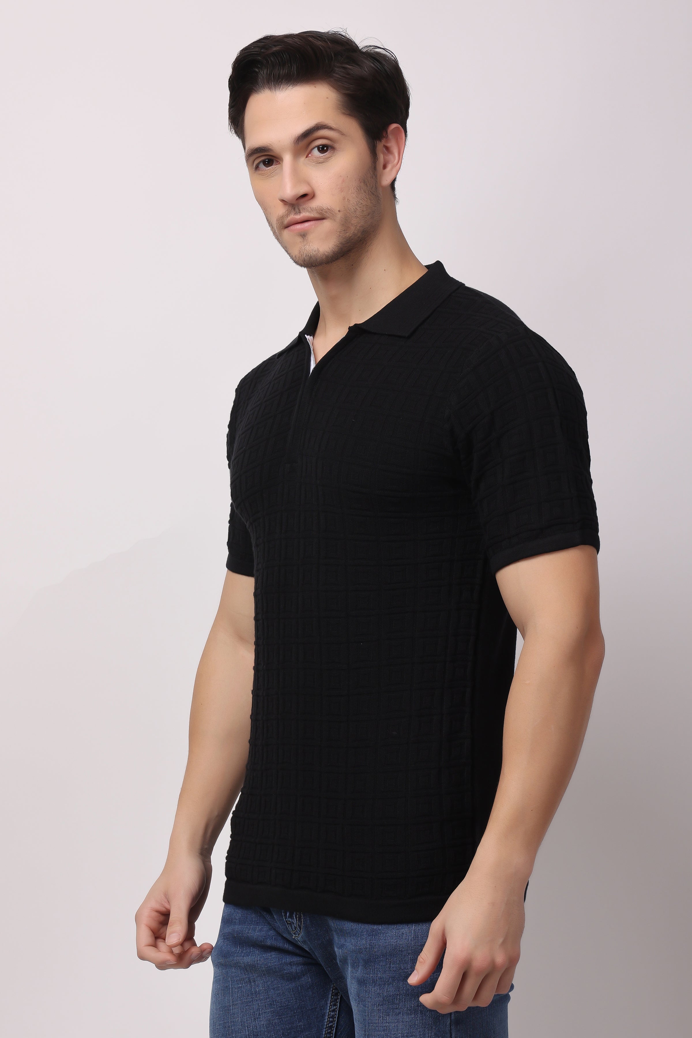 Stylox Solid Polo collar T-shirt FOR MEN - Stylox